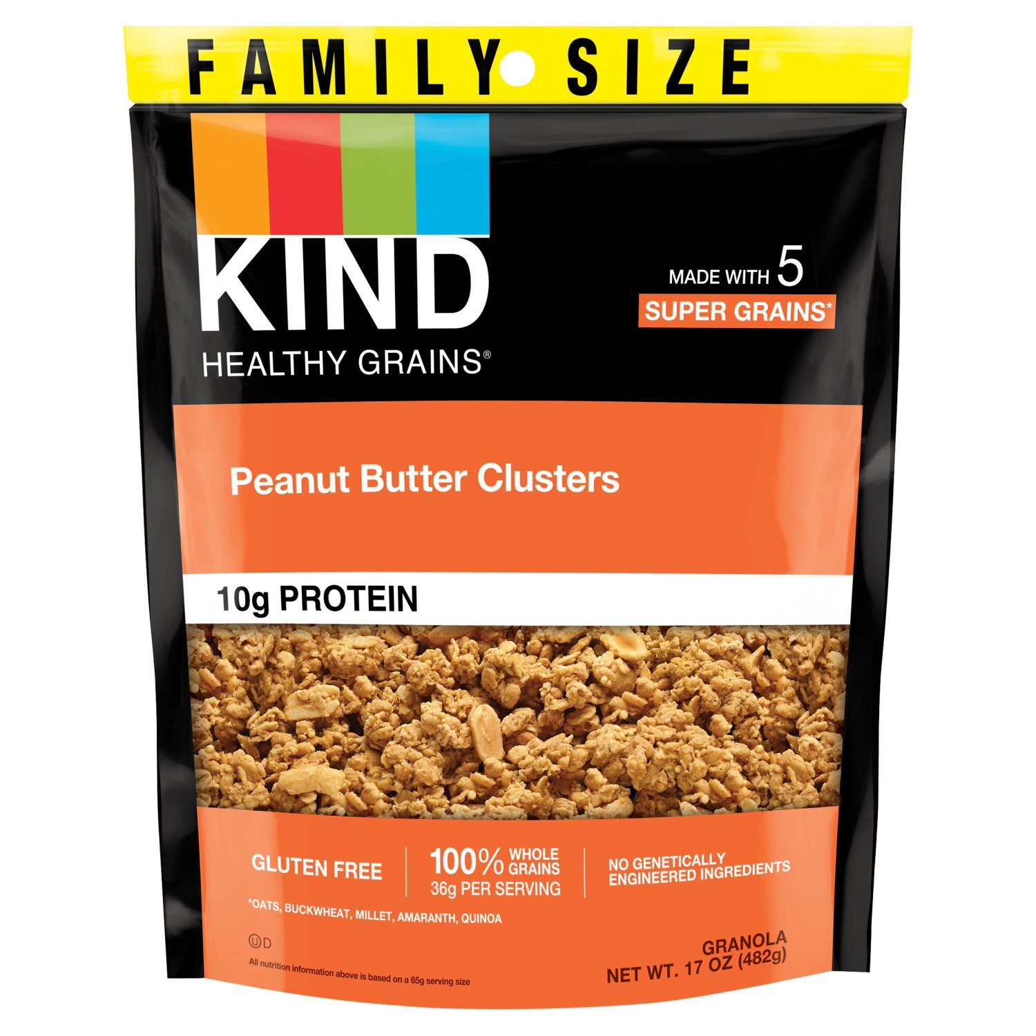 Kind Healthy Grains Peanut Butter Clusters Granola, 17 oz Image 1 of 5