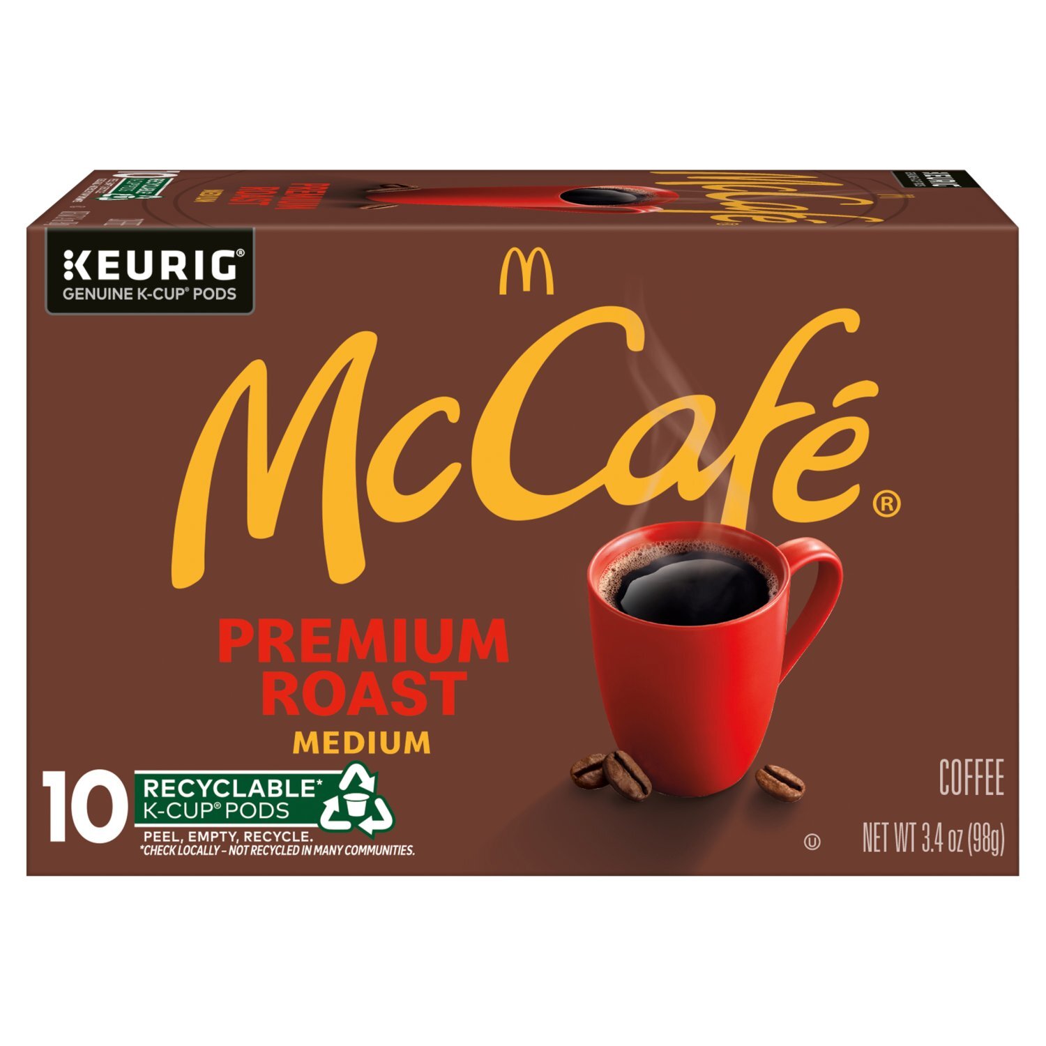 McCafé Premium Roast Medium Coffee K-Cup Pods, 10 count, 3.4 oz Image 1 of 5