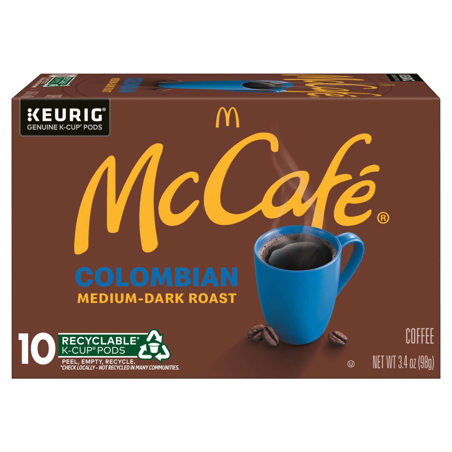 McCafé Colombian Medium-Dark Roast Coffee K-Cup Pods, 10 count