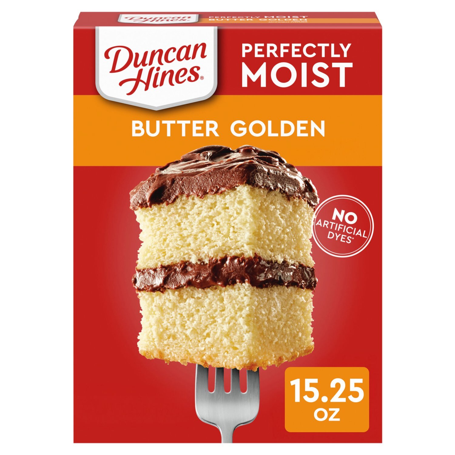 Duncan Hines Perfectly Moist Butter Golden Cake Mix, 15.25 oz Image 1 of 10