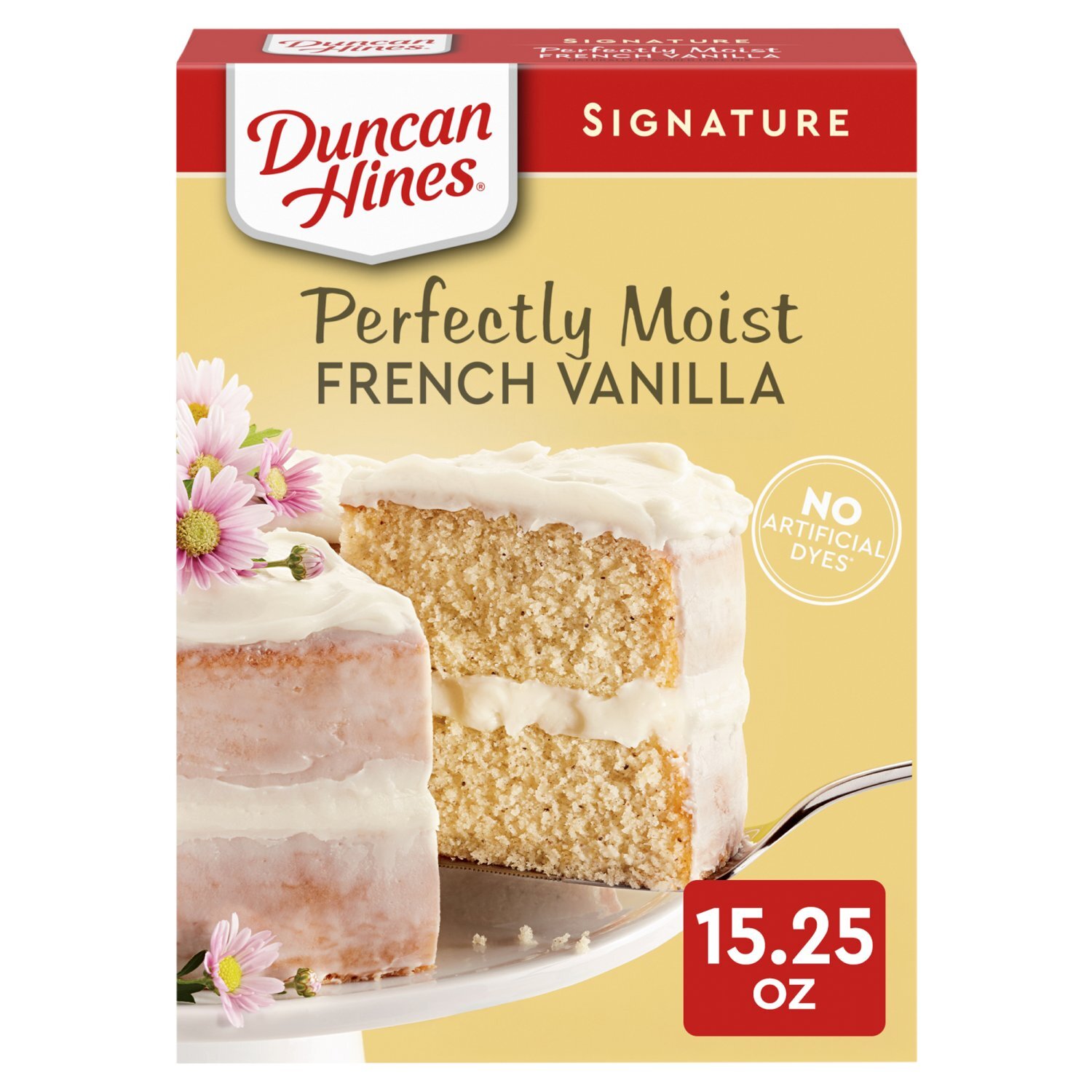 Duncan Hines Signature Perfectly Moist French Vanilla Cake Mix, 15.25 oz Image 1 of 10