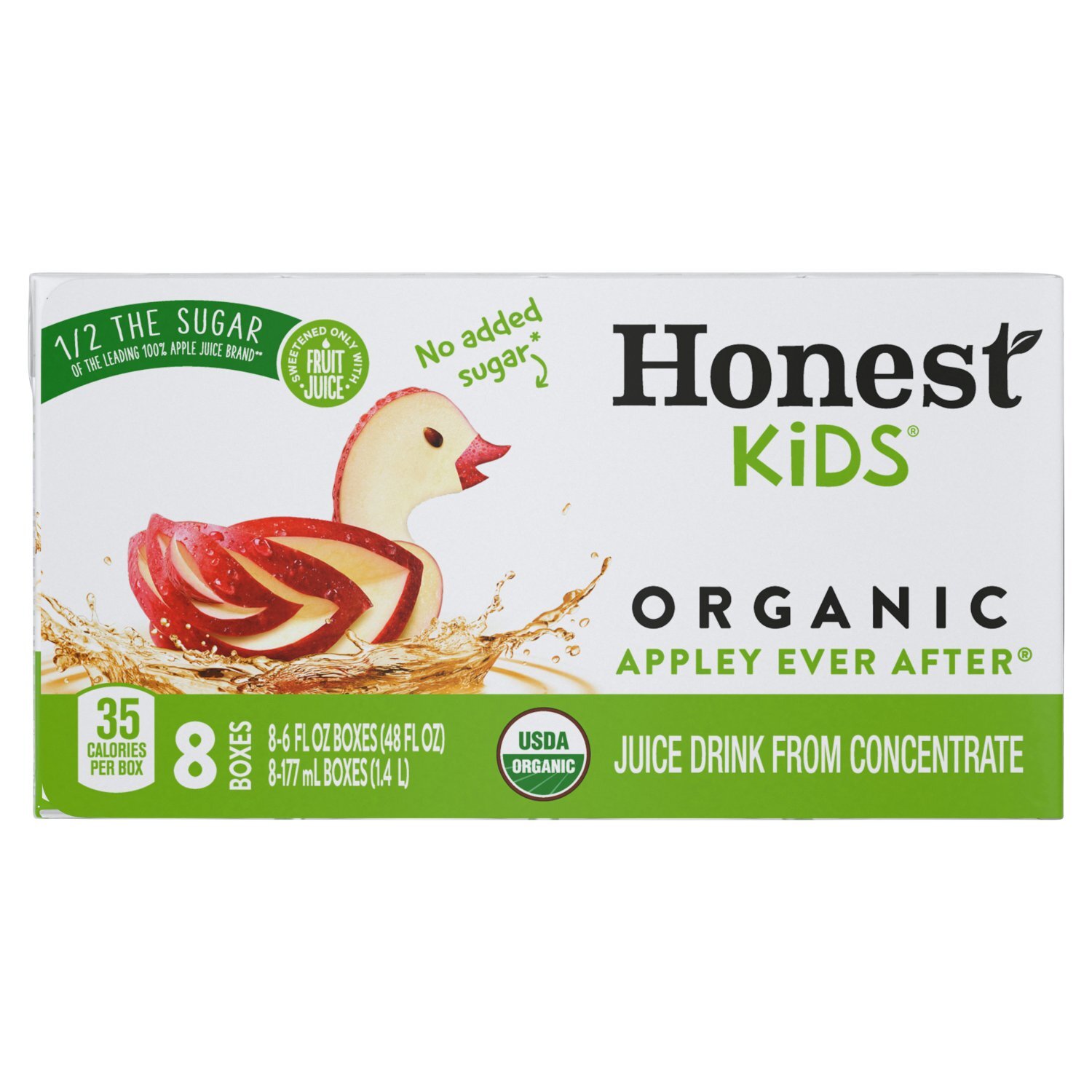 Honest Kids Organic Appley Ever After Juice Drink, 6 fl oz, 8