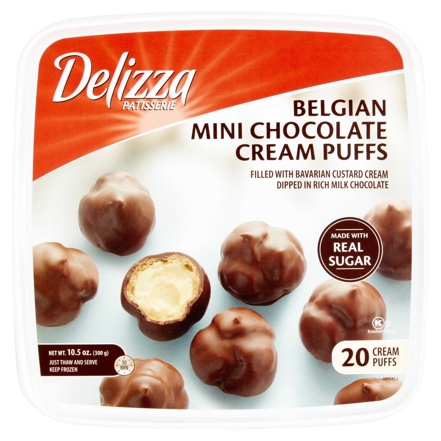 Delizza Patisserie Belgian Mini Chocolate Cream Puffs, 20 count, 10.5 oz Image 1 of 4