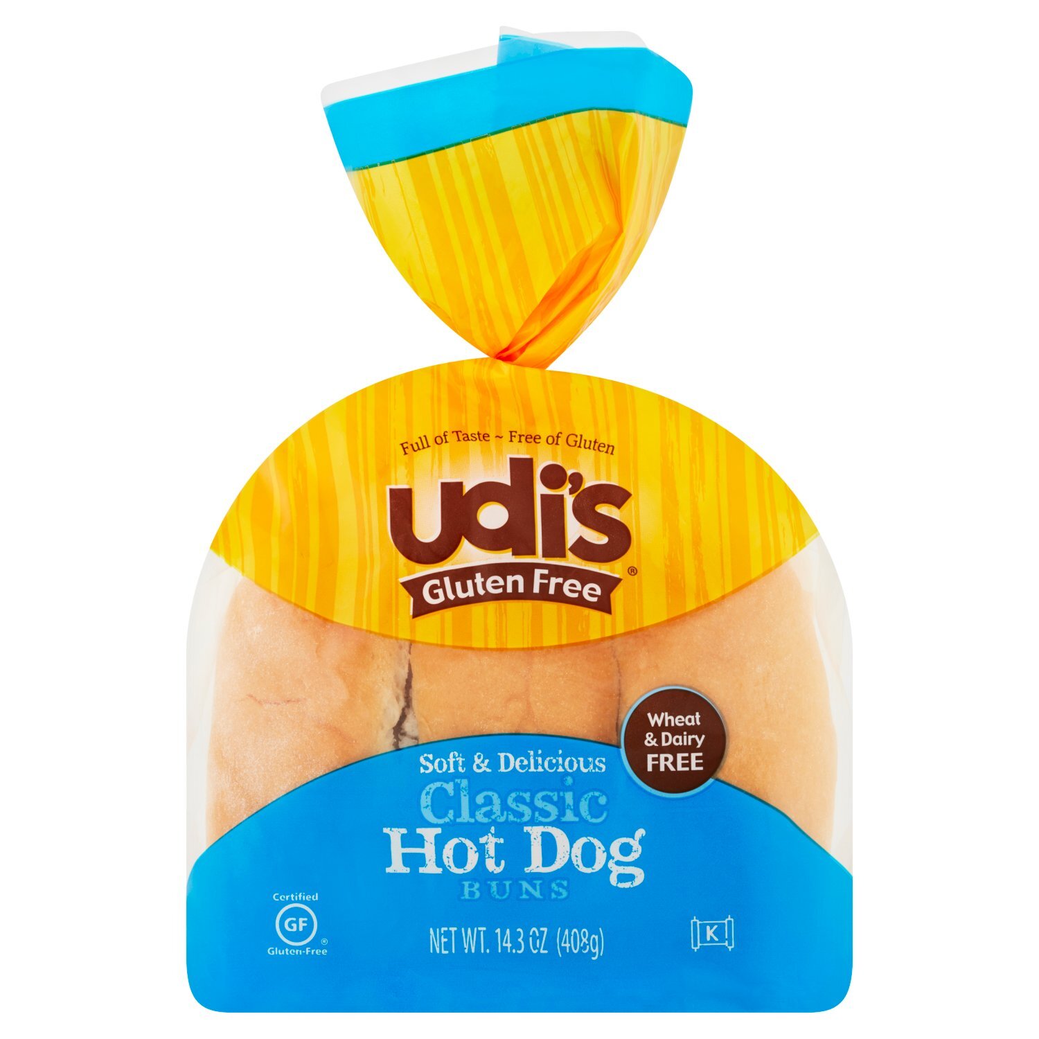 Udi's Gluten Free Classic Hot Dog Buns, 14.3 oz Image 1 of 5