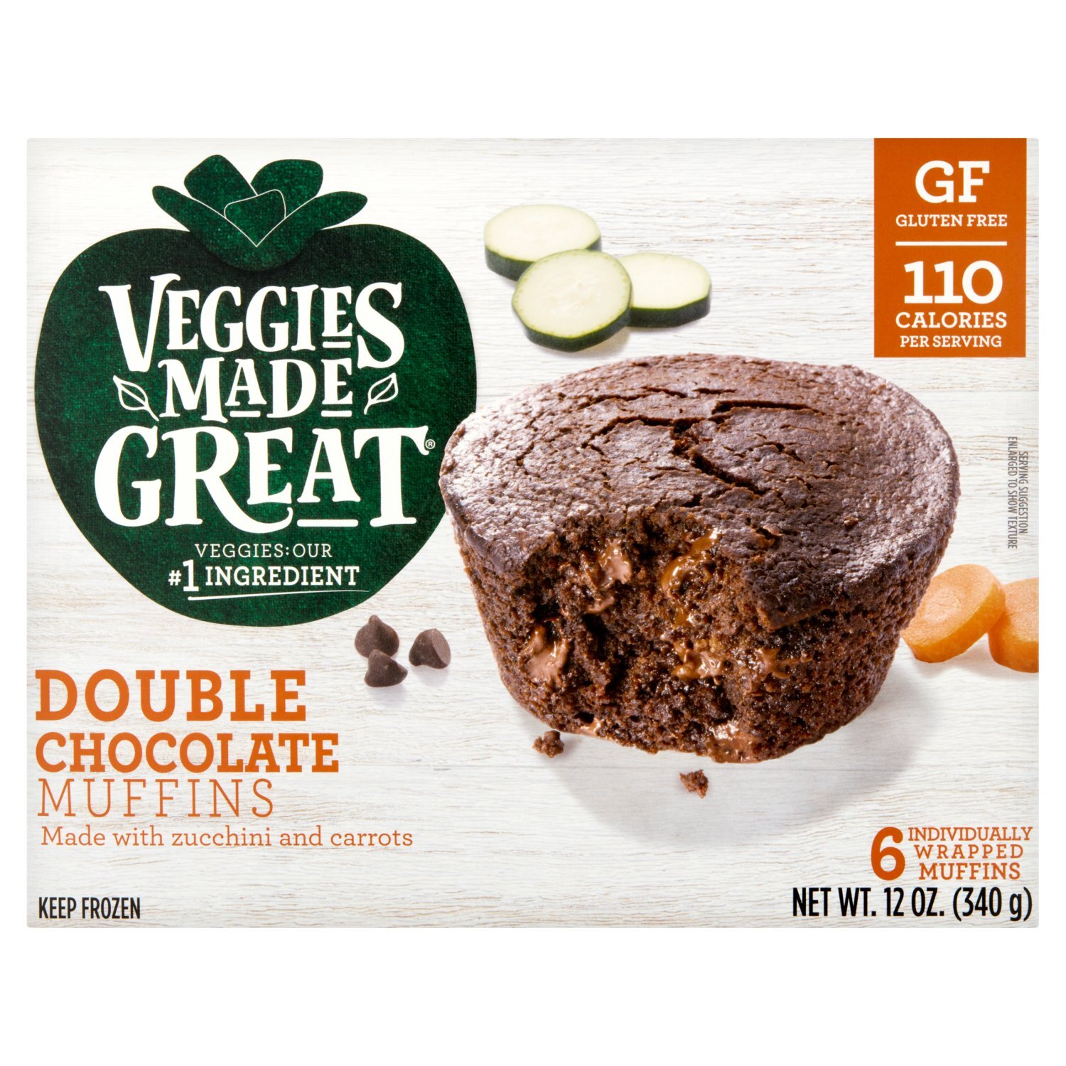 Veggies Made Great Double Chocolate Muffins, 12 oz Image 1 of 4