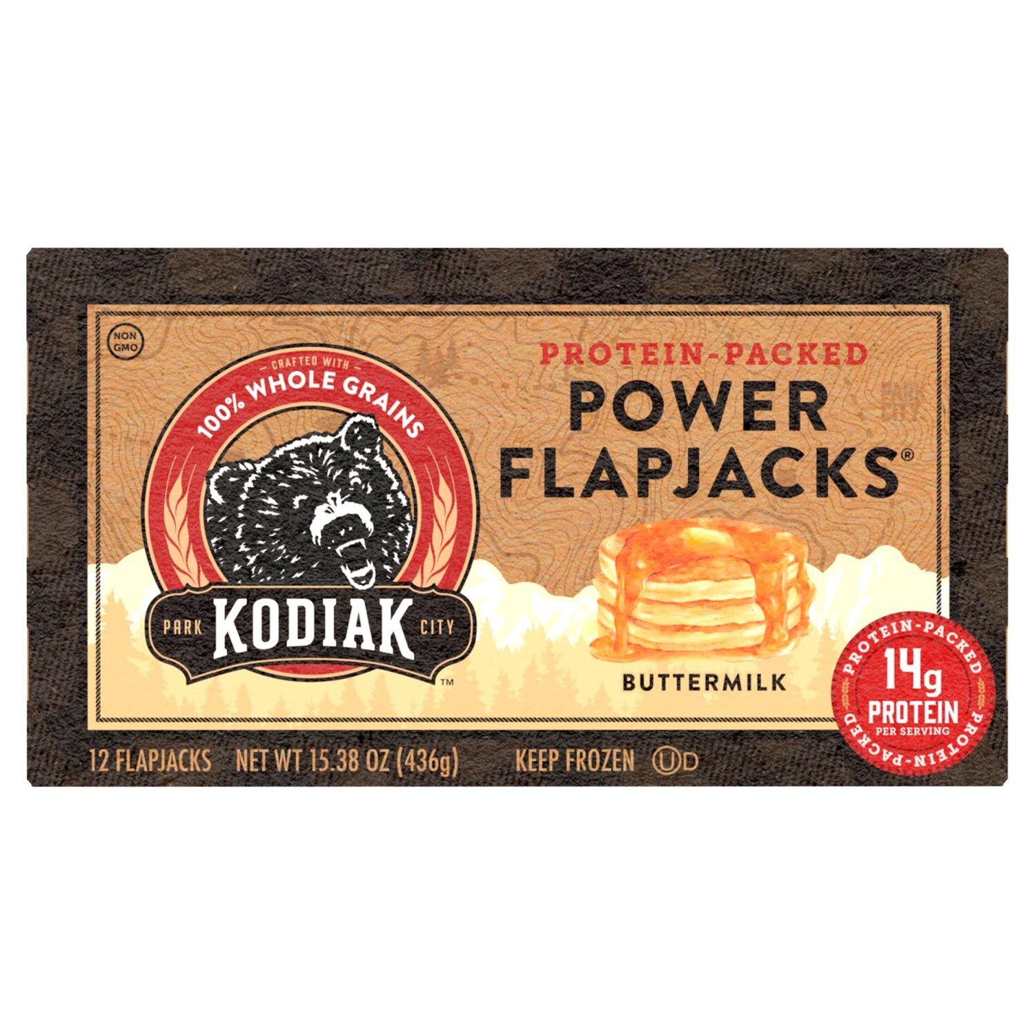 Kodiak Cakes Power Flapjacks Protein-Packed Buttermilk Flapjacks, 12 count, 15.38 oz Image 1 of 6