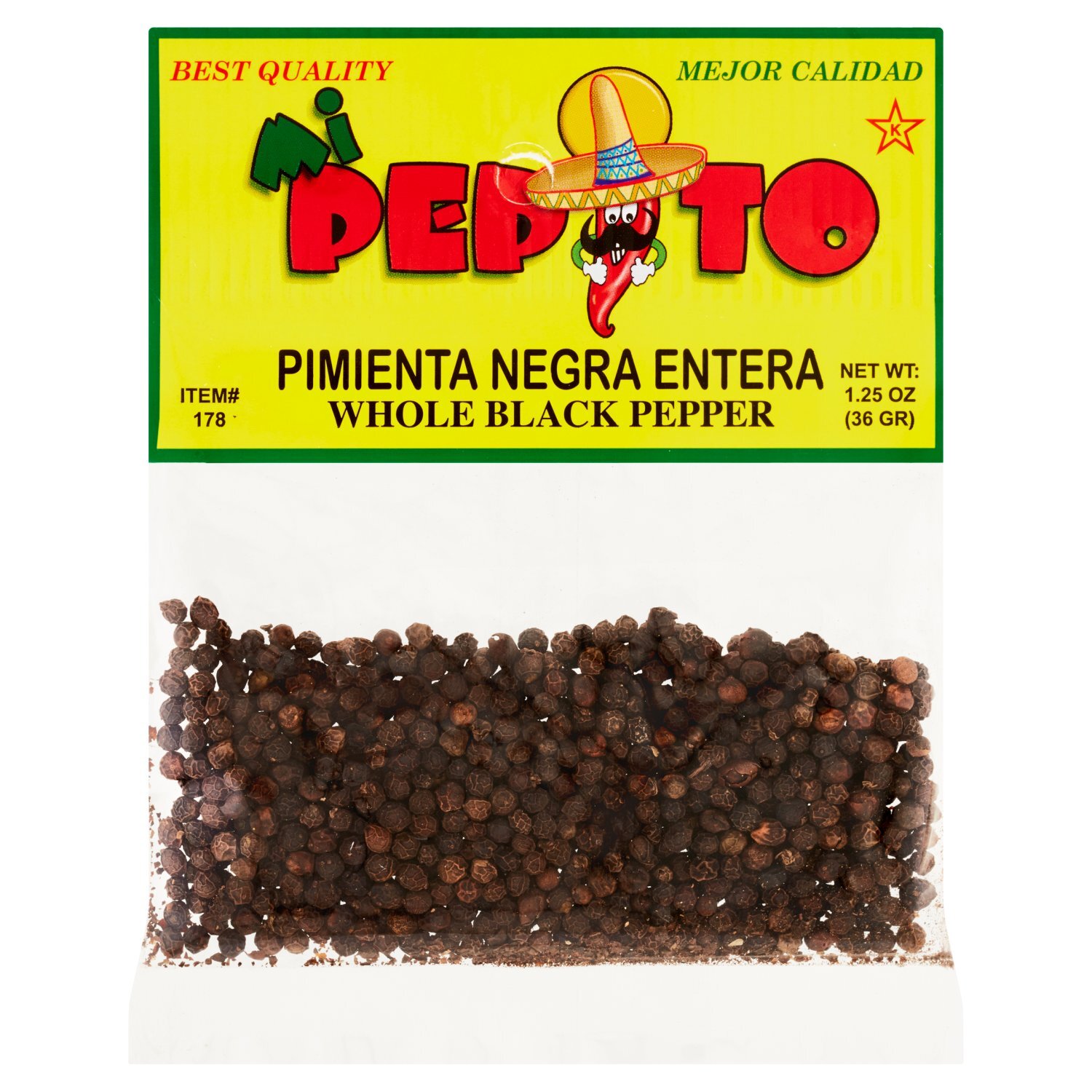 Mi Pepito Whole Black Pepper, 1.25 oz - Price Rite