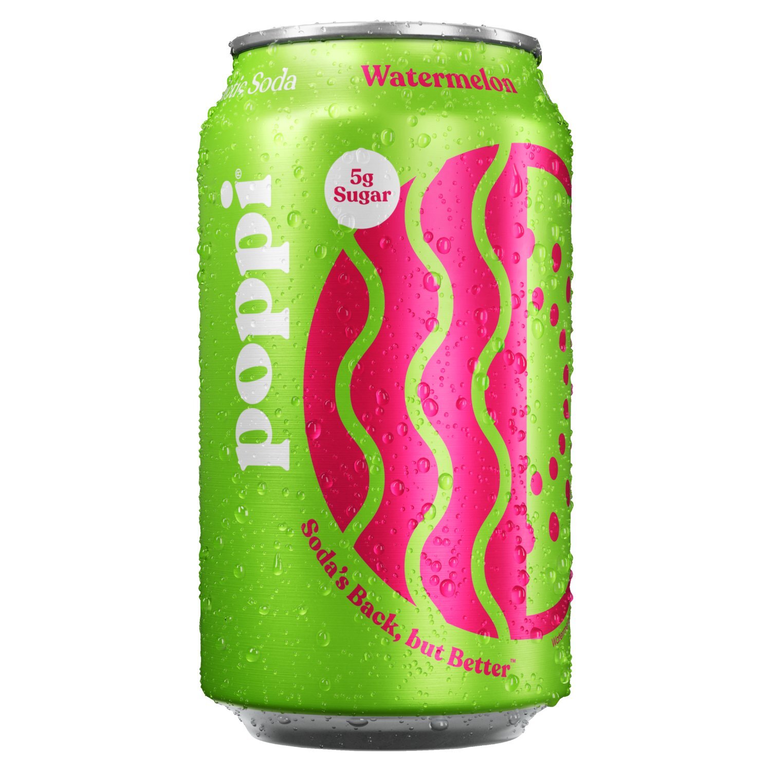 Poppi Prebiotic Soda Watermelon, 12 Fl Oz - Gourmet