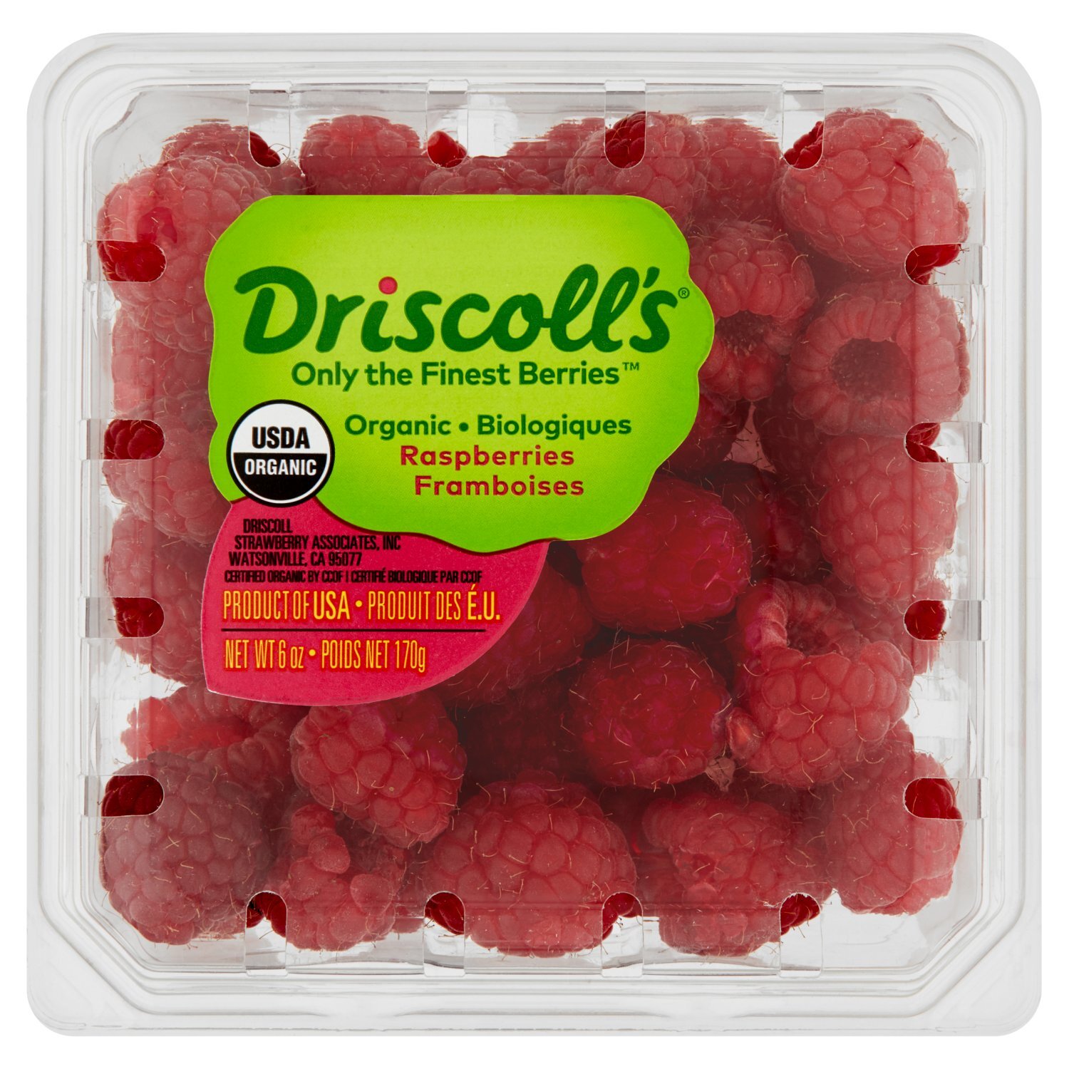 Driscoll's Organic Raspberries, 12 Oz
