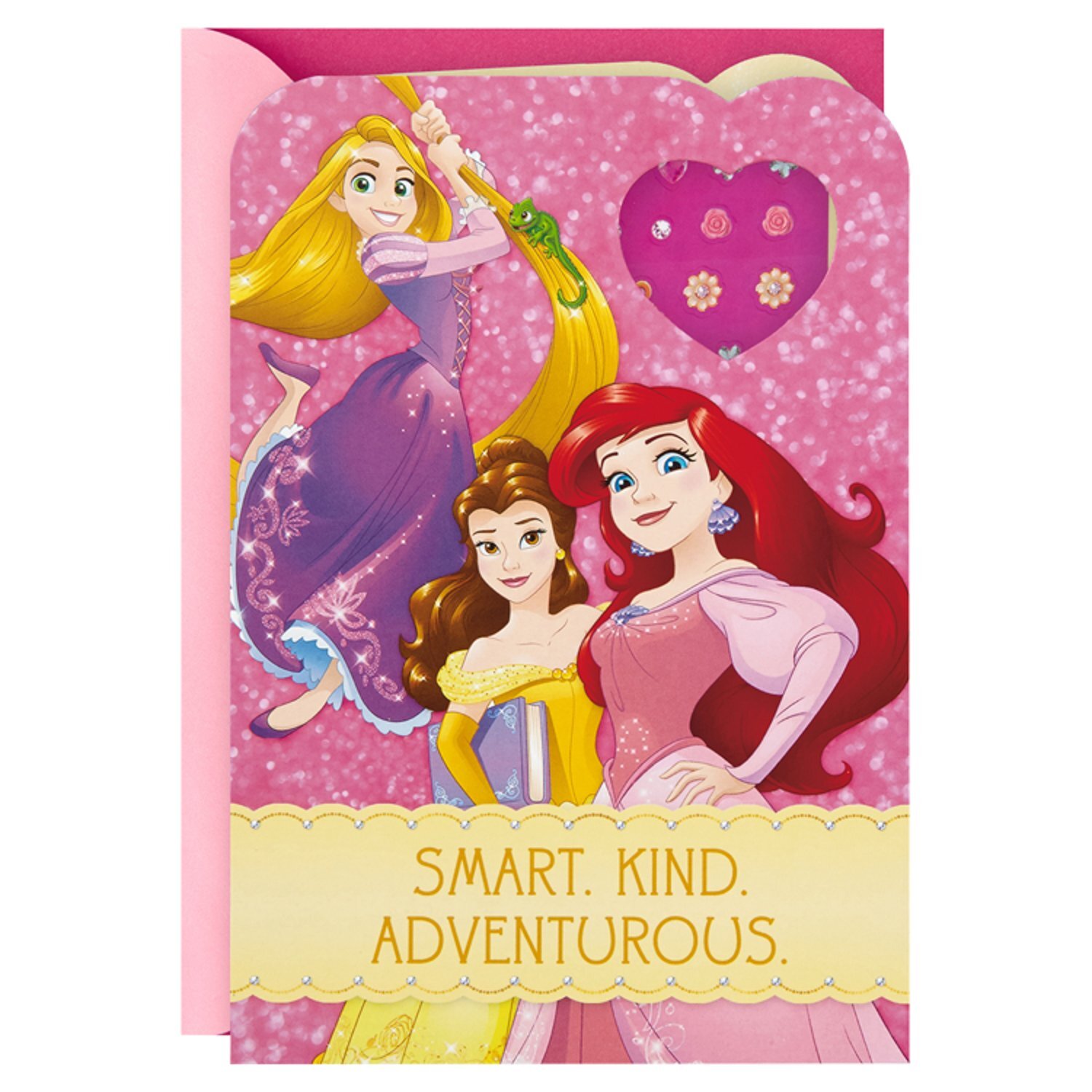 Hallmark Disney Princess Earring Stickers Birthday Card for Kids