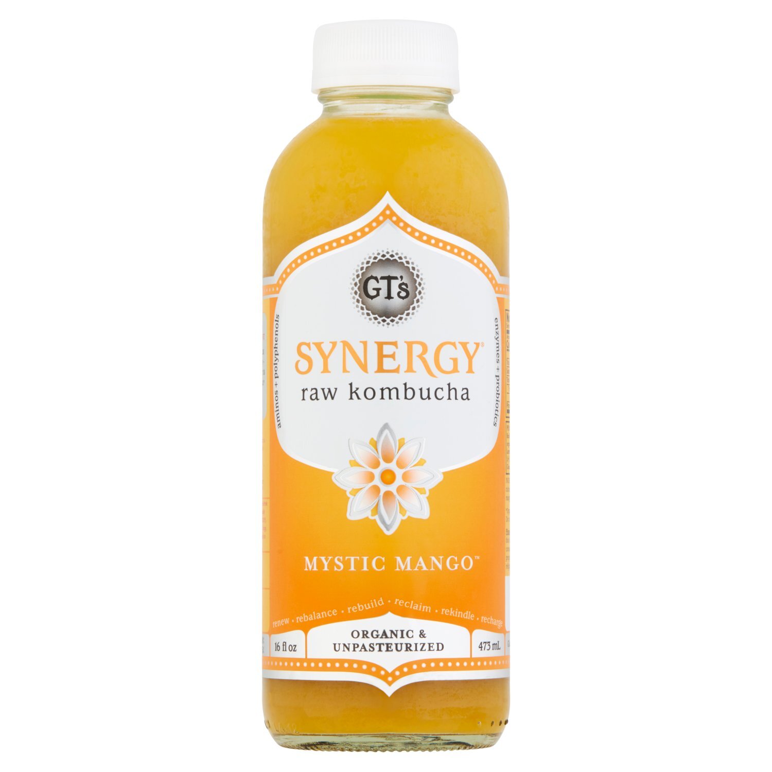 GT's Synergy Mystic Mango Raw Kombucha, 16 fl oz - Fairway