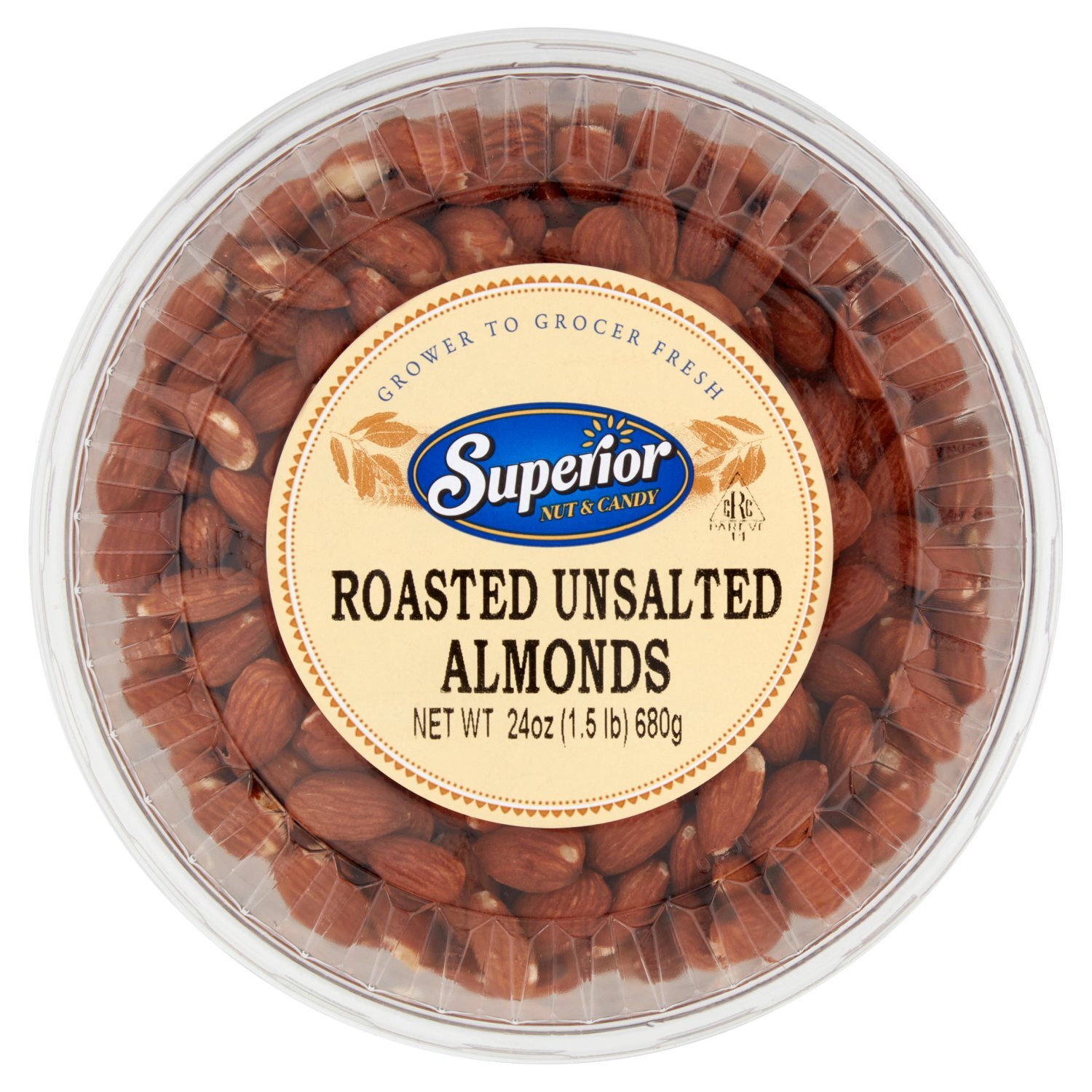 Superior Nut & Candy Roasted Unsalted Almonds, 24 oz Image 1 of 5