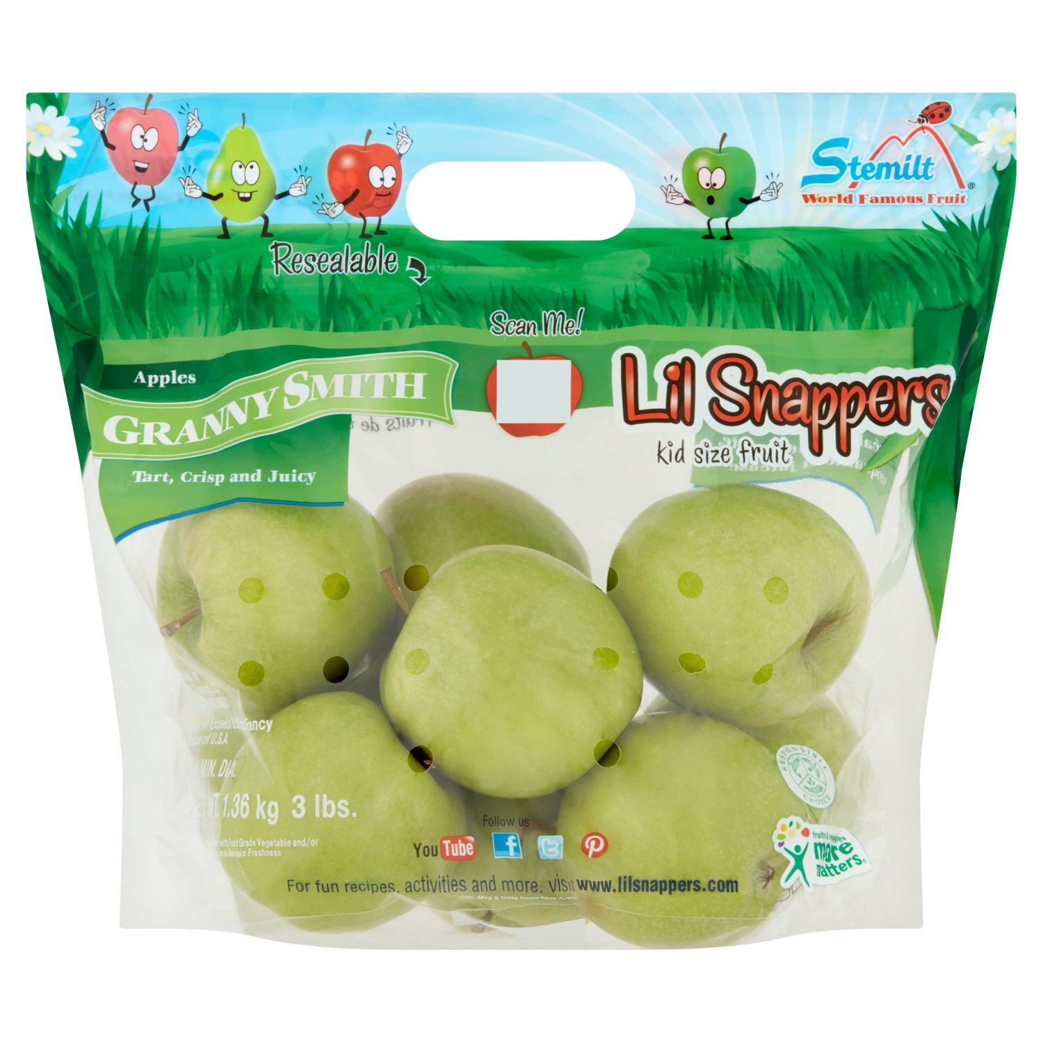 Stemilt Lil Snappers Granny Smith Apples, 3 lb bag - Fairway