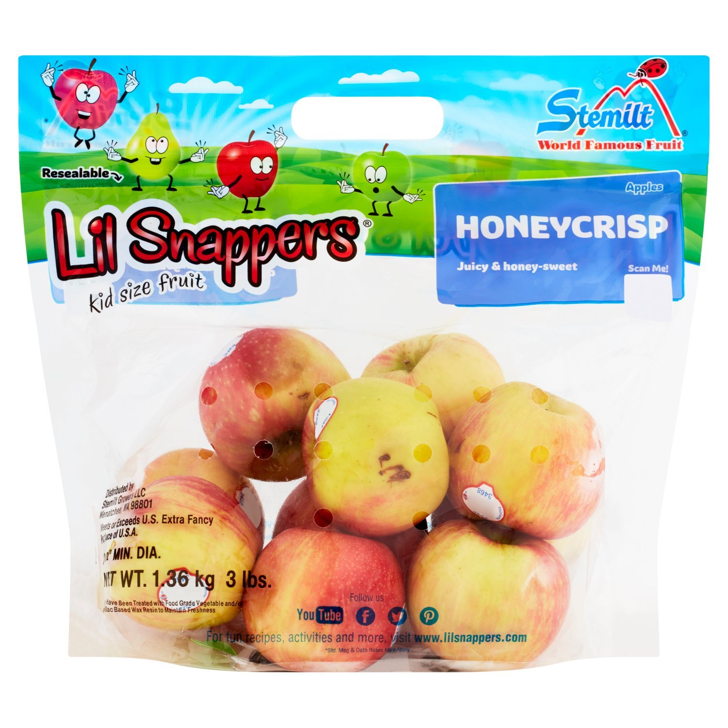 Stemilt Lil Snappers Honeycrisp Apples, 3 lb bag - Fairway