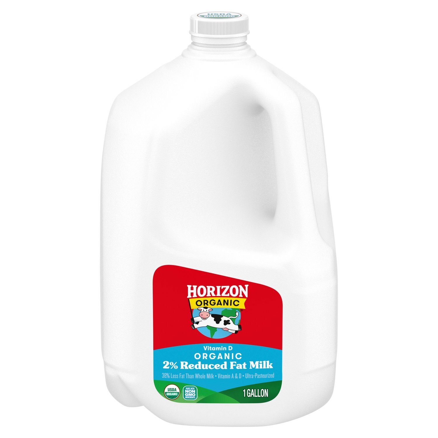 Horizon Organic 2% Reduced Fat Milk, 128 fl oz Gallon Jug Image 1 of 12