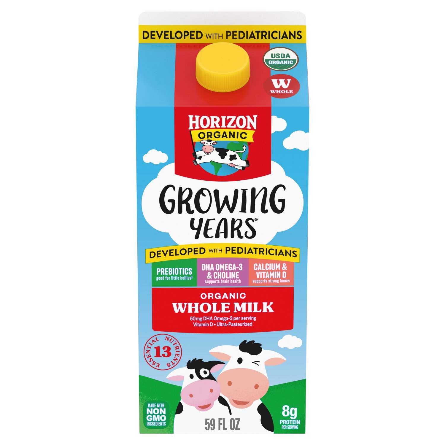 Horizon Organic Growing Years Whole Milk with DHA Omega-3, Choline