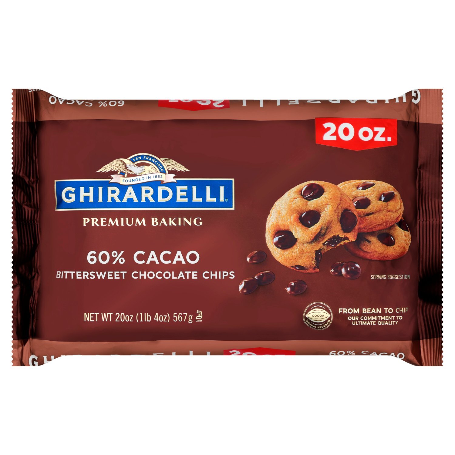 GHIRARDELLI 60% Cacao Bittersweet Chocolate Premium Baking Chips