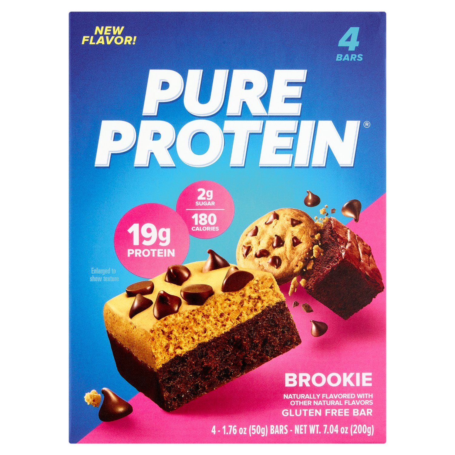 Pure Protein Brookie Gluten Free Bar, 1.76 oz, 4 count - Fairway
