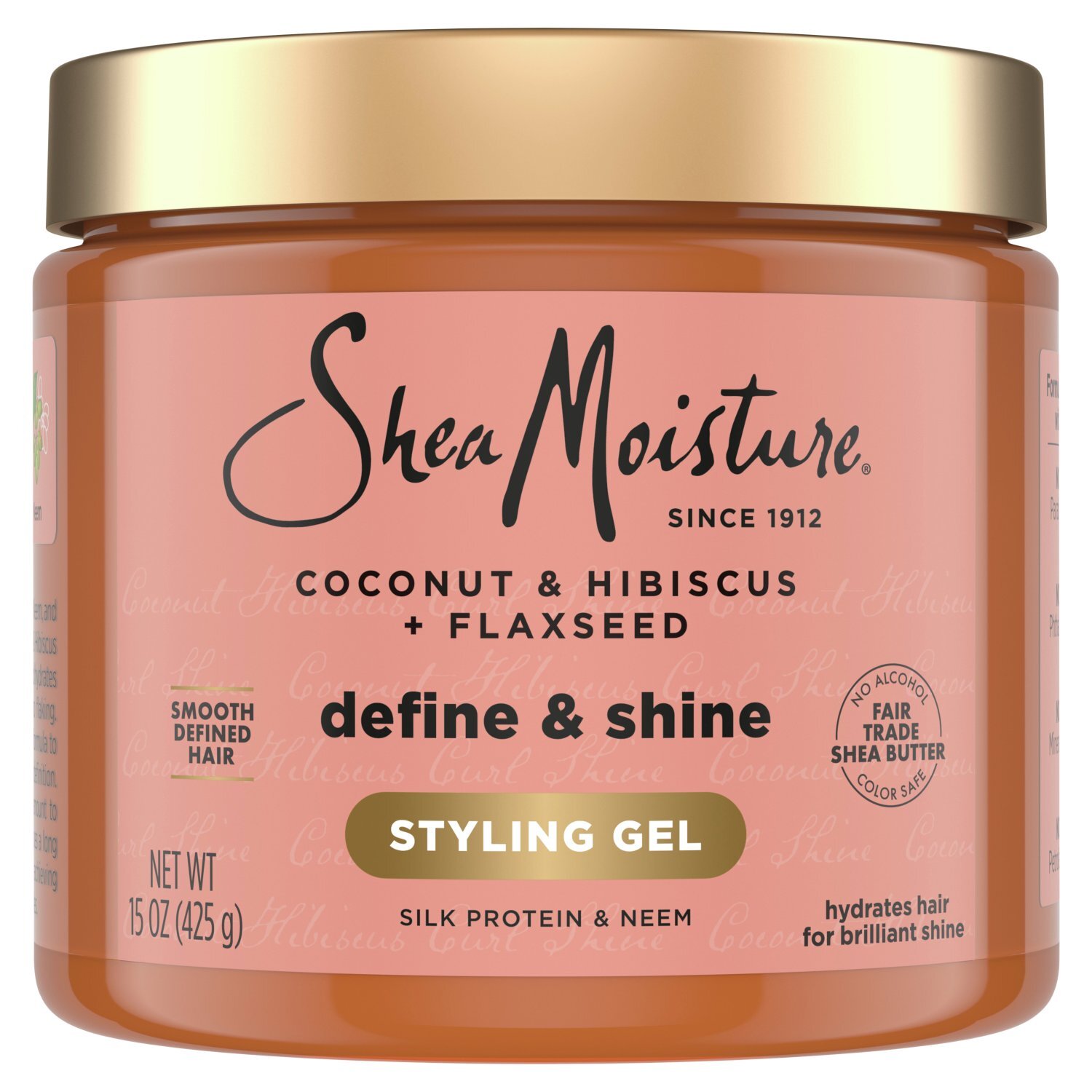 SheaMoisture Coconut & Hibiscus + Flaxseed Define & Shine Styling Gel, 15 oz Image 1 of 14