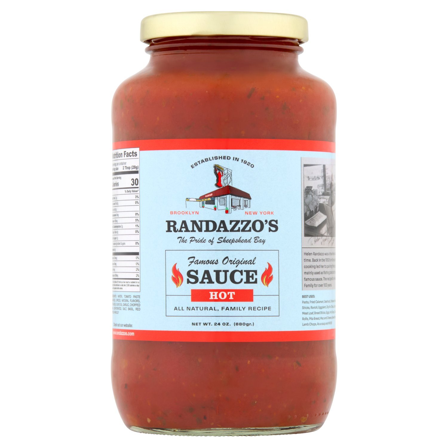 DeliciousTaylormade P商品　REDDATA-PB Randazzo's Famous Original Hot Sauce, 24 oz - Fairway