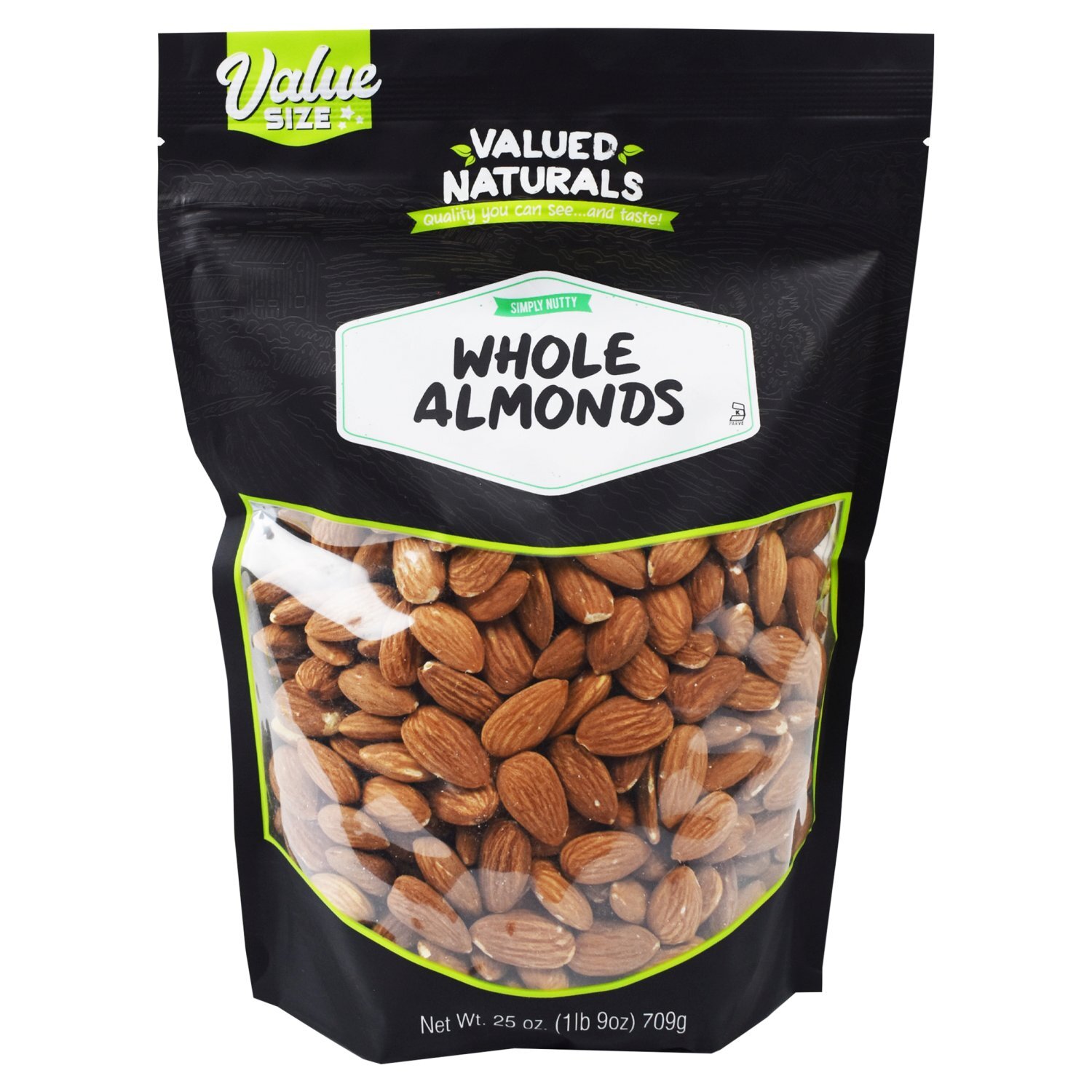 Valued Naturals Simply Nutty Whole Almonds Value Size, 25 oz  Image 1 of 8