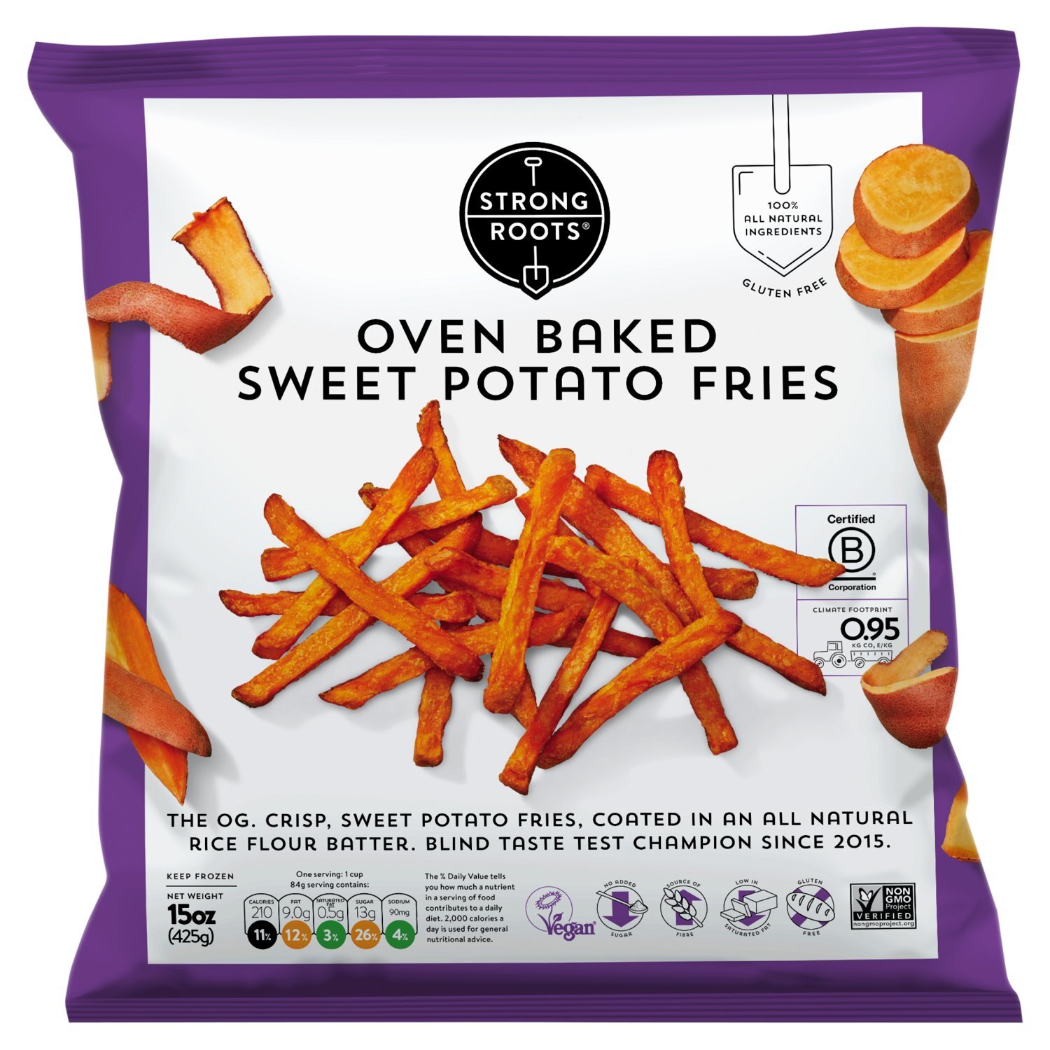 Strong Roots Oven Baked Sweet Potato Fries, 15 oz Image 1 of 5