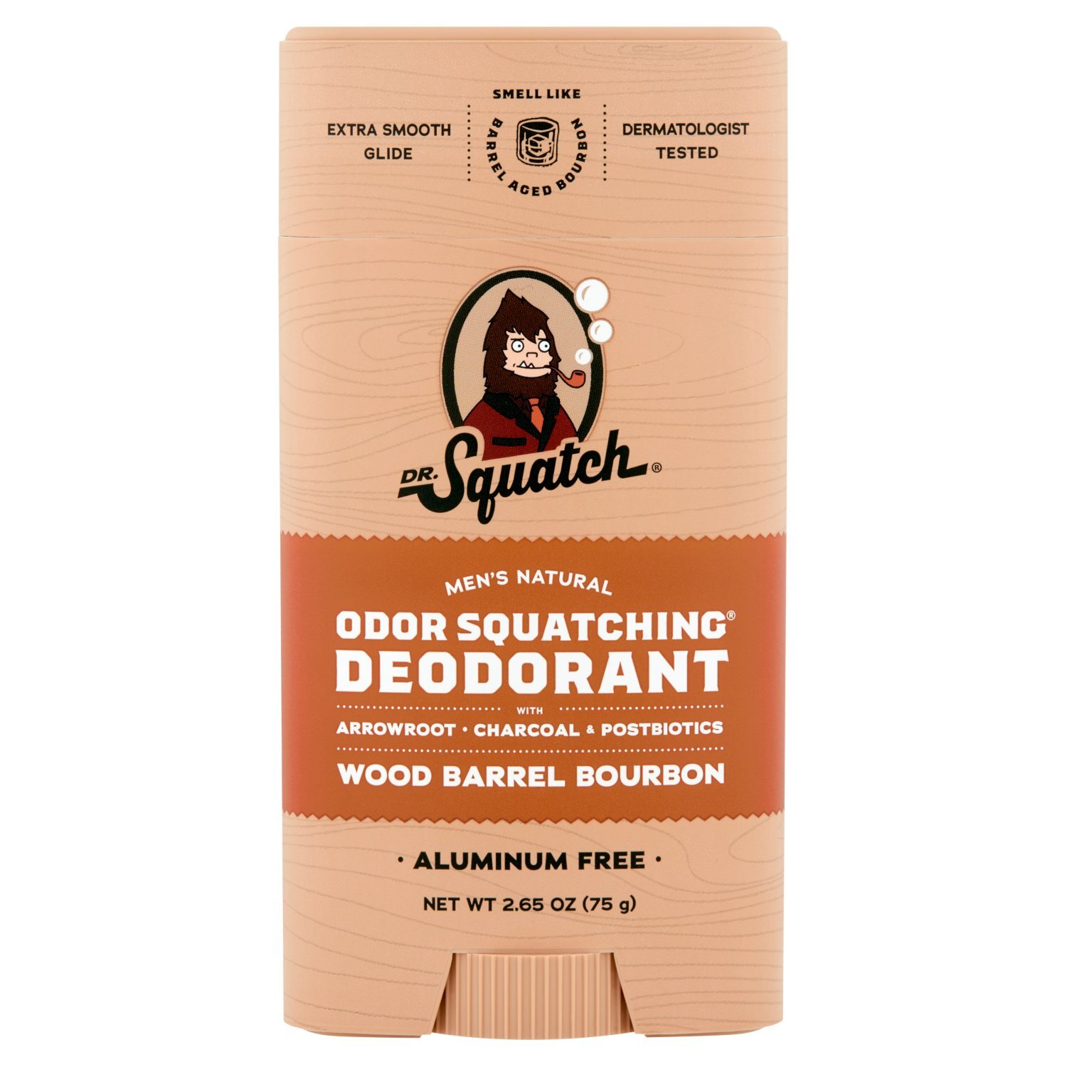 Dr. Squatch Wood Barrel Bourbon Men's Natural Odor Squatching Deodorant, 2.65 oz Image 1 of 6