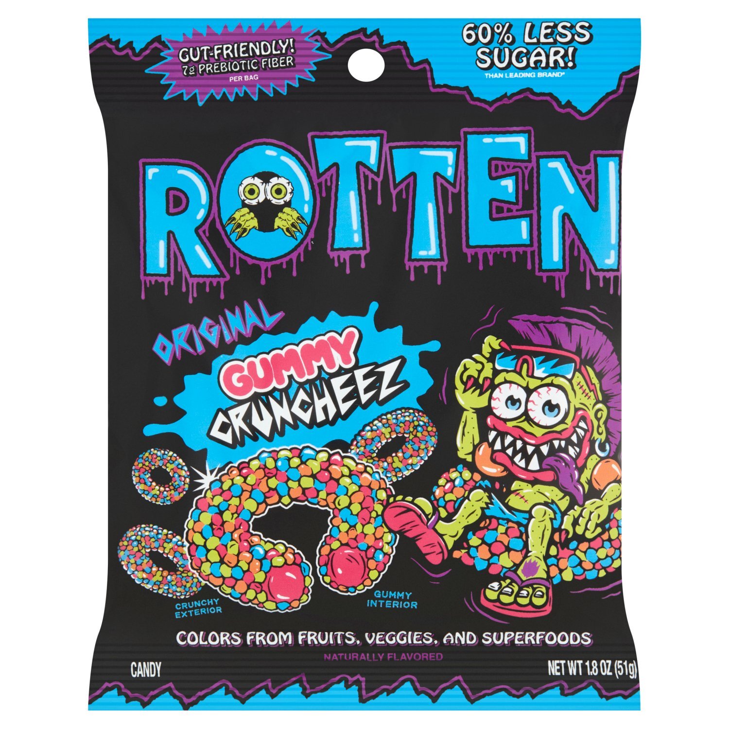 飴ページ Rotten Original Cruncheez Gummy Candy, 1.8 oz - Gourmet