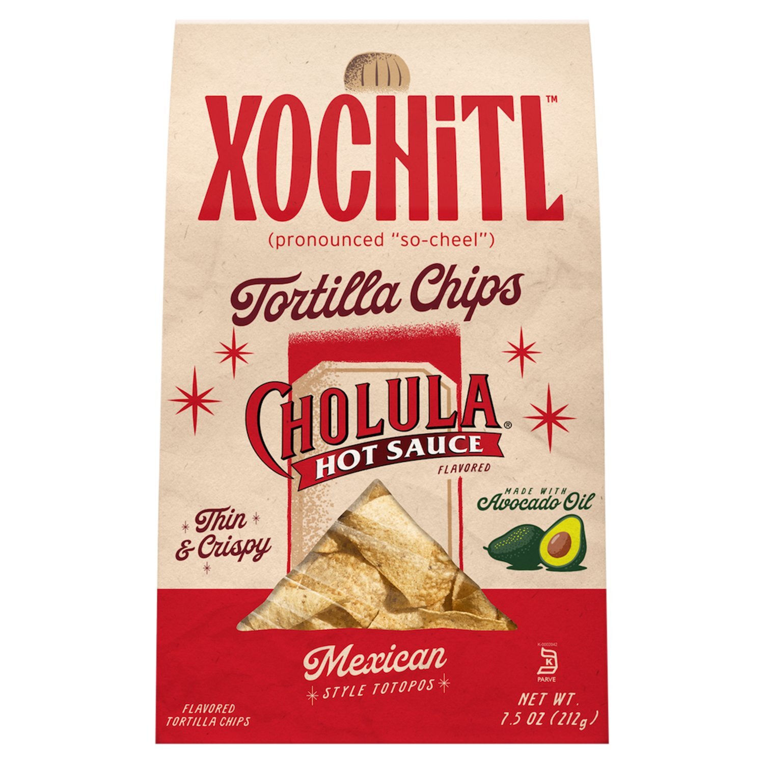 Xochitl Mexican Style Totopos Cholula Hot Sauce Flavored Tortilla