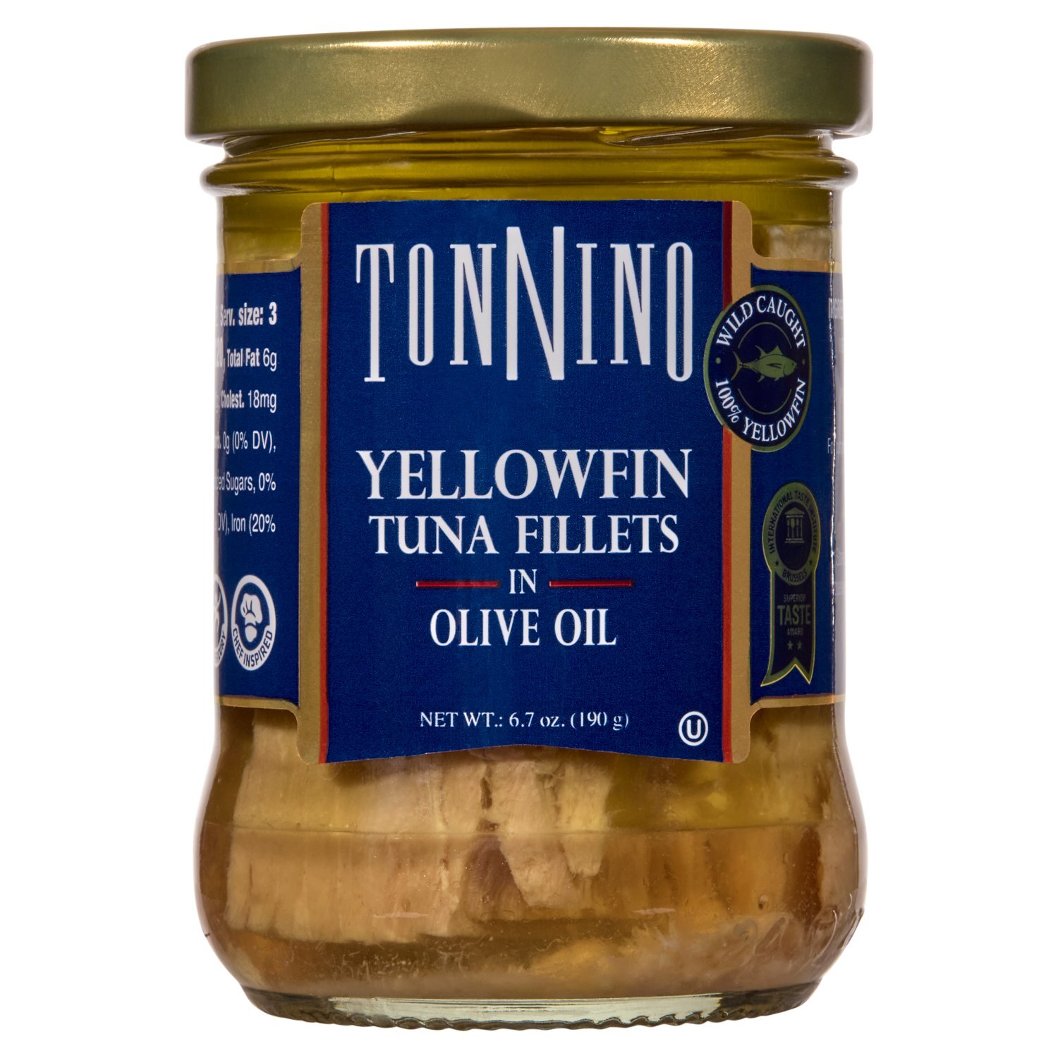 Tonnino Yellowfin Tuna Fillets in Olive Oil, 6.7 oz Image 1 of 6
