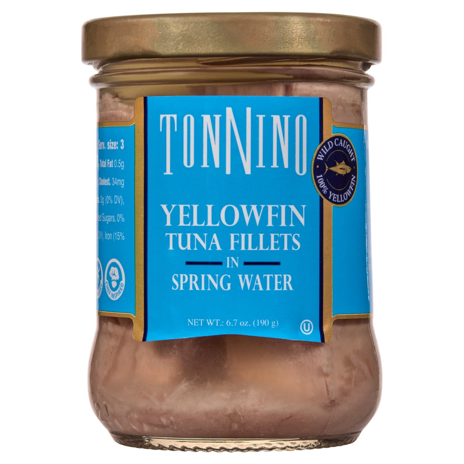 Tonnino Yellowfin Tuna Fillets in Spring Water, 6.7 oz Image 1 of 6