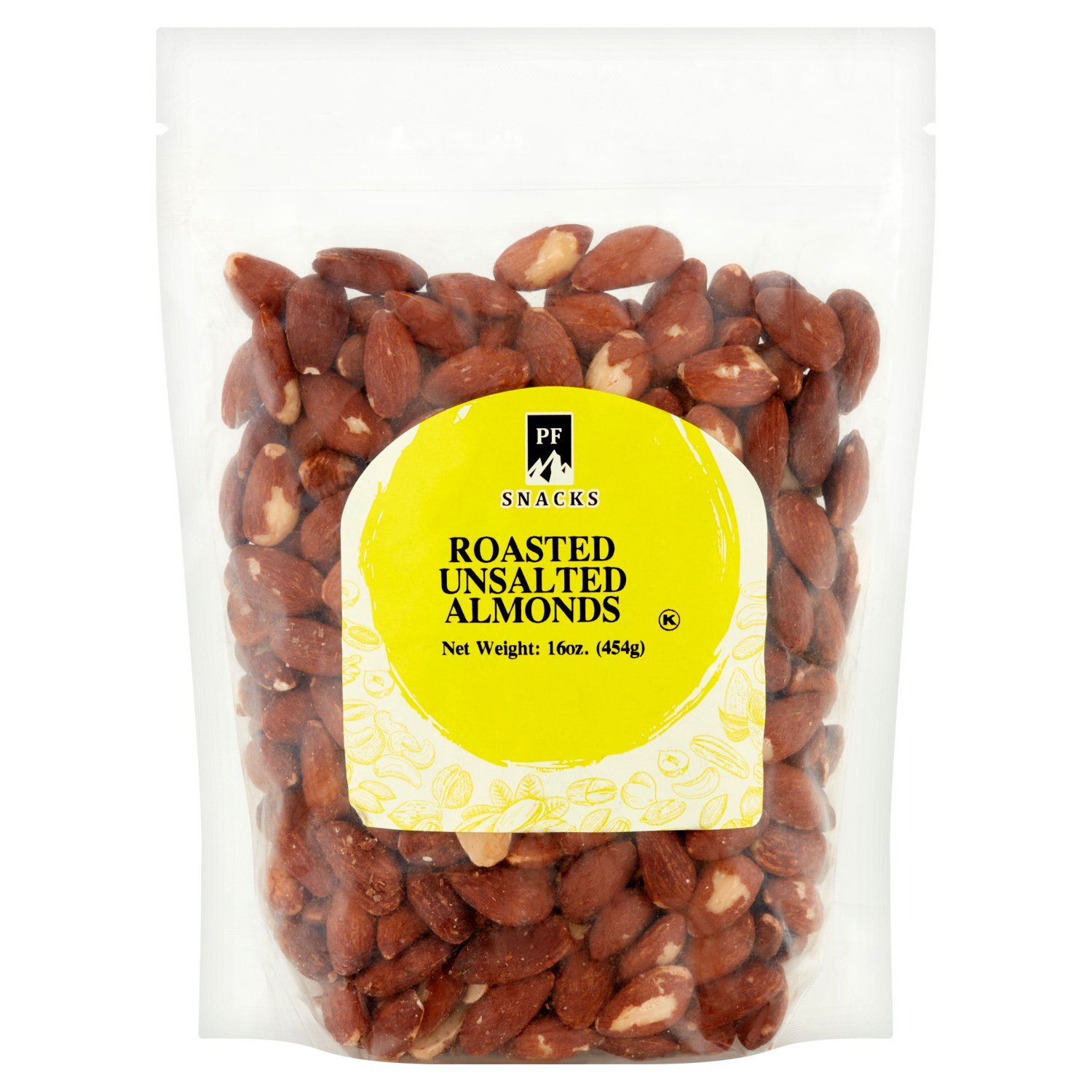 PF Snacks Roasted Unsalted Almonds, 16 oz Image 1 of 5