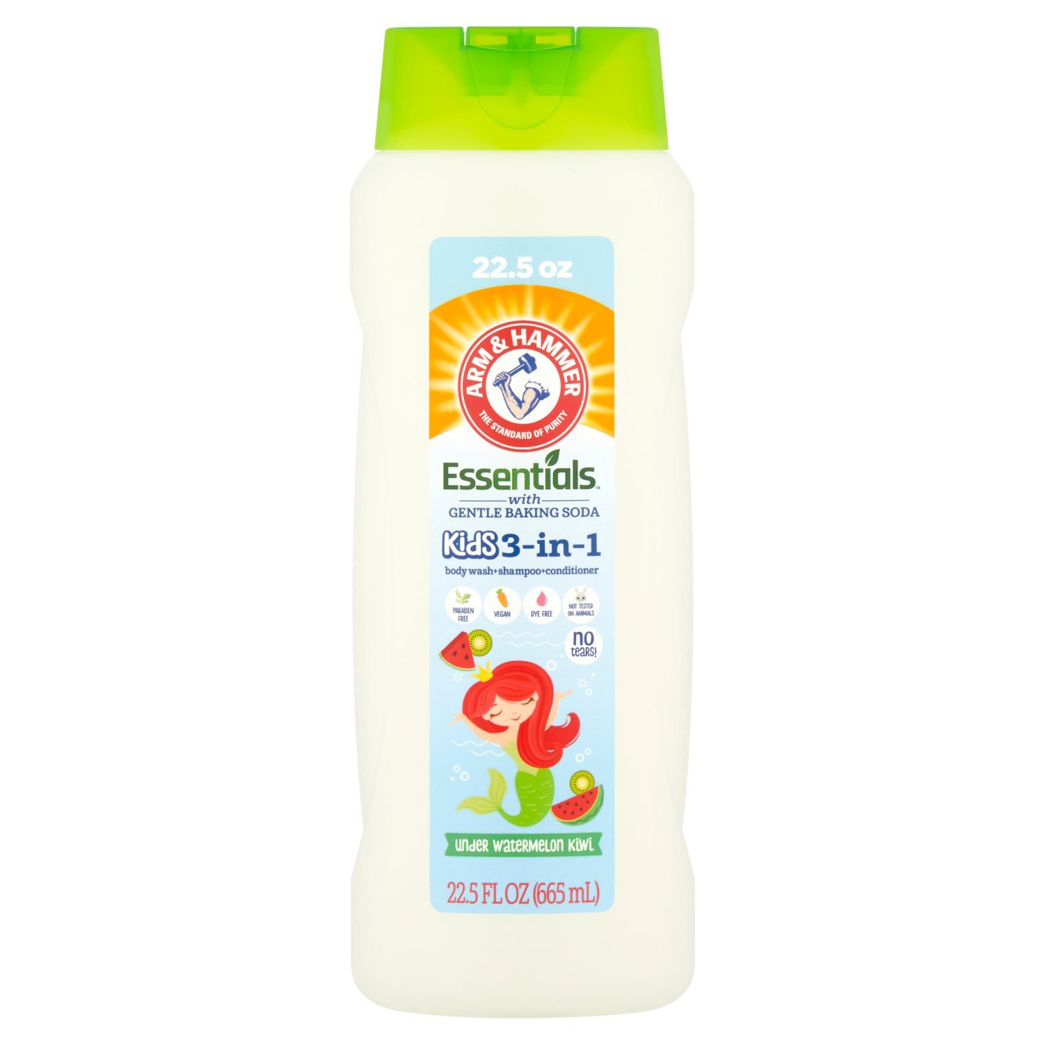 Arm & Hammer Essentials Under Watermelon Kiwi Kids 3-in-1 Body Wash+Shampoo+Conditioner, 22.5 fl oz Image 1 of 6