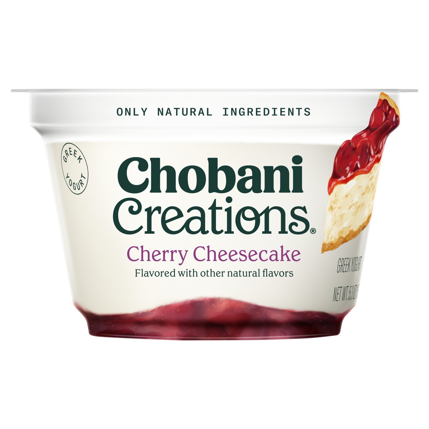 Chobani Creations Cherry Cheesecake Greek Yogurt, 5.3 oz - The