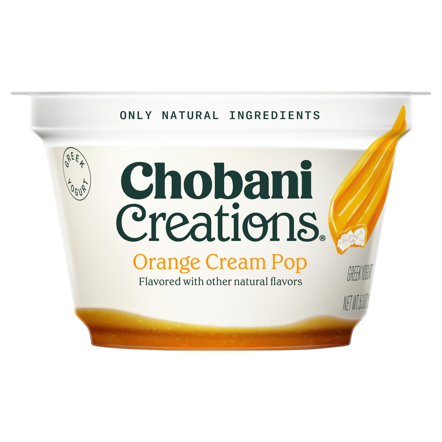 Chobani Creations Orange Cream Pop Greek Yogurt, 5.3 oz - The