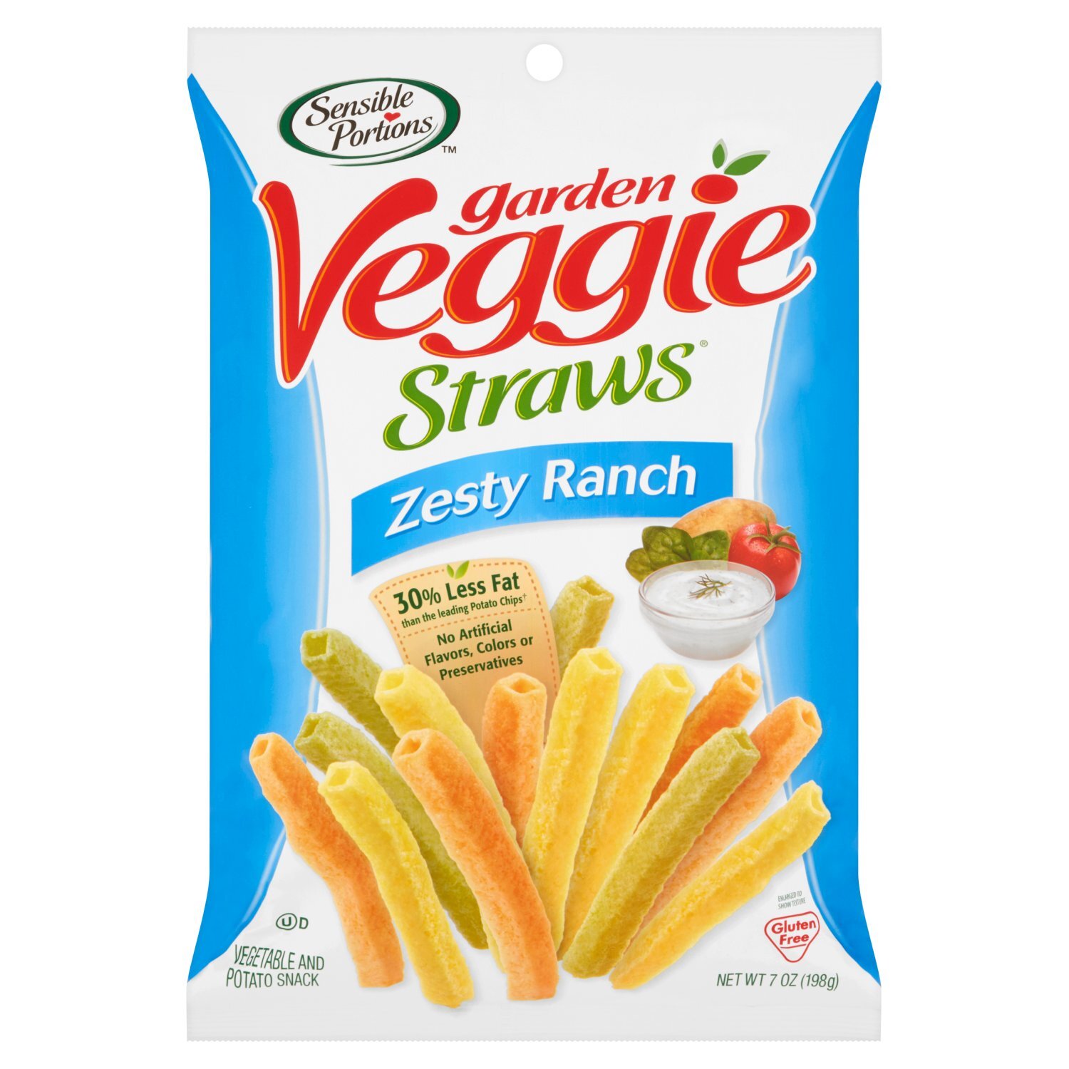80784→38500 Sensible Portions Garden Veggie Straws Zesty Ranch Vegetable and