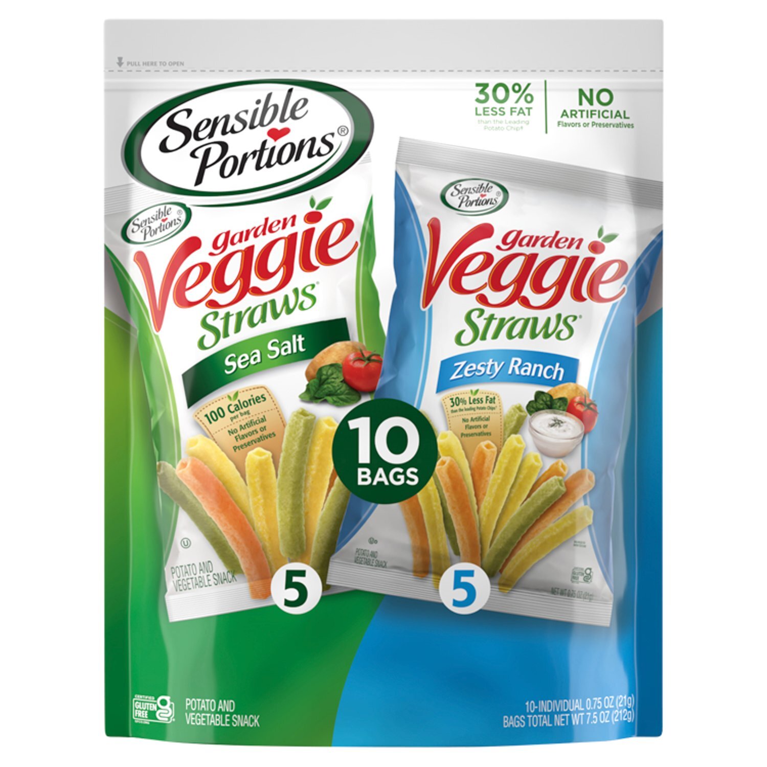 【SBH】Oriental Pack Shine　＆　PROND No.10 Sensible Portions Garden Veggie Straws Potato and Vegetable Snack