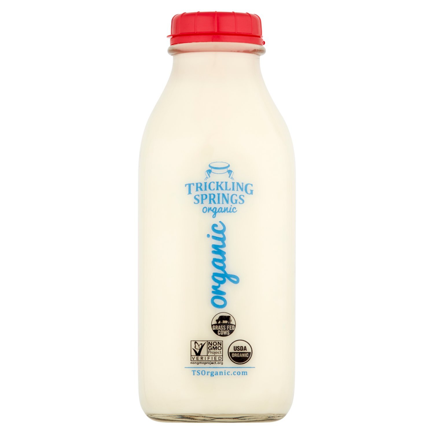 Trickling Springs Creamery Organic Homogenized Whole Milk, 32 Fl Oz