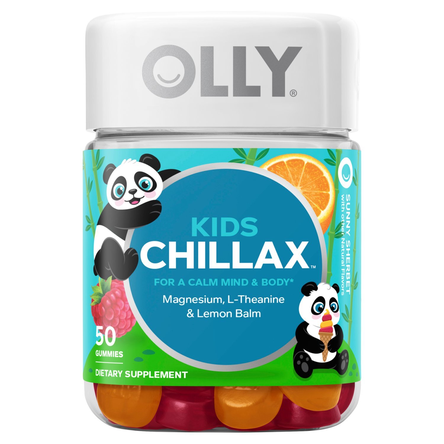 Olly Kids Chillax Sunny Sherbet Dietary Supplement, 50 count Image 1 of 7