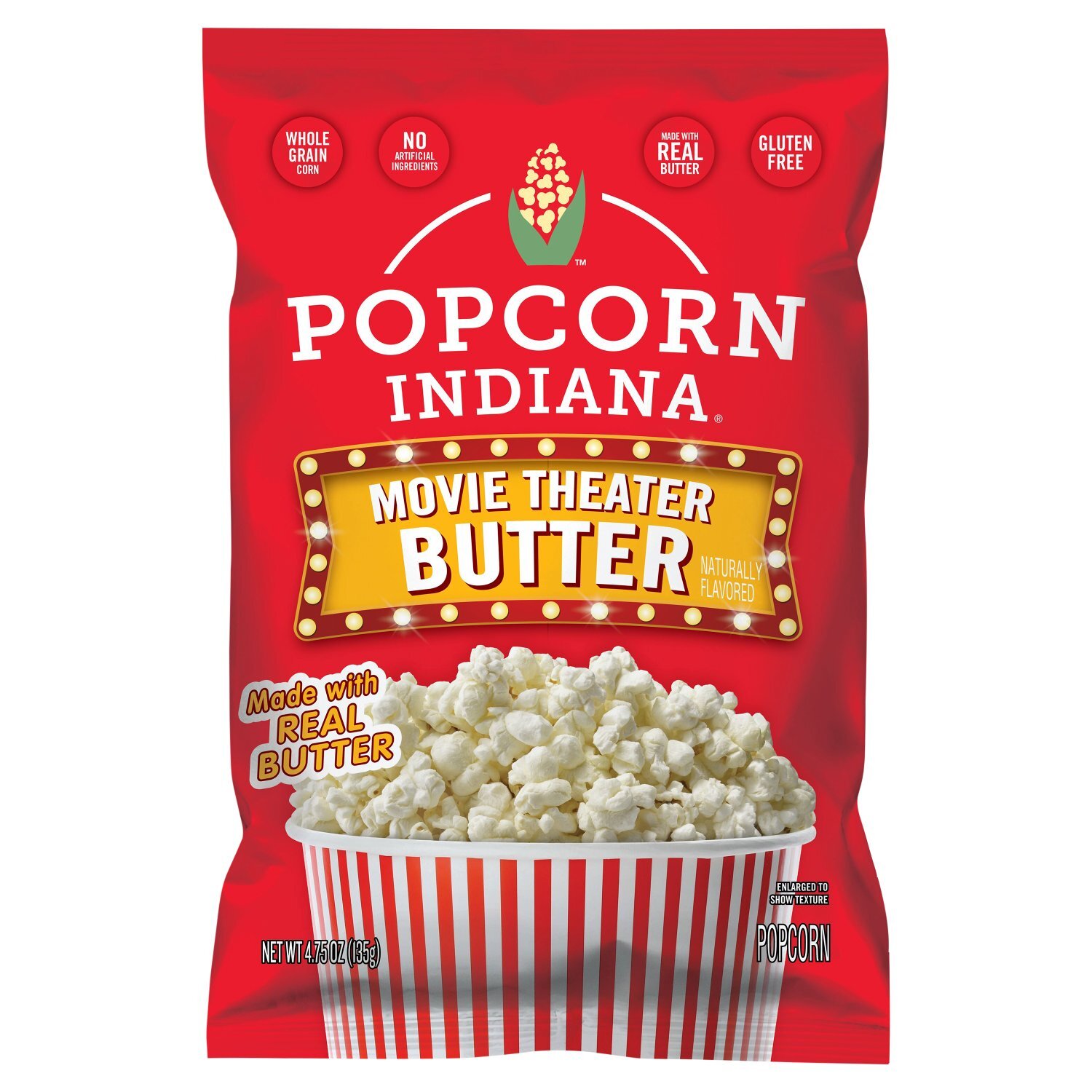 Popcorn Indiana Movie Theater Butter Popcorn, 4.75 oz Image 1 of 6