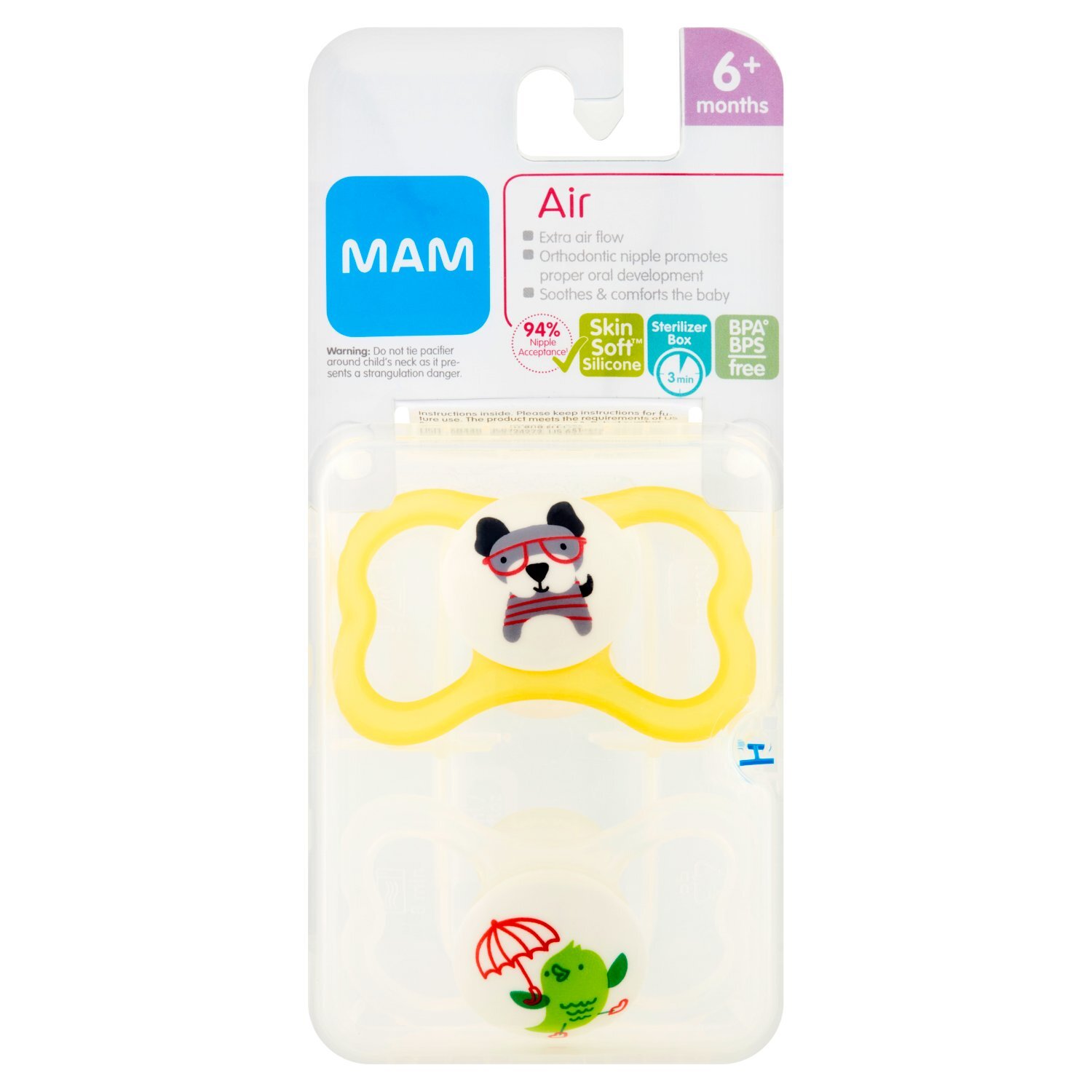 MAM Air Pacifier, 6+ Months, 2 count Image 1 of 5