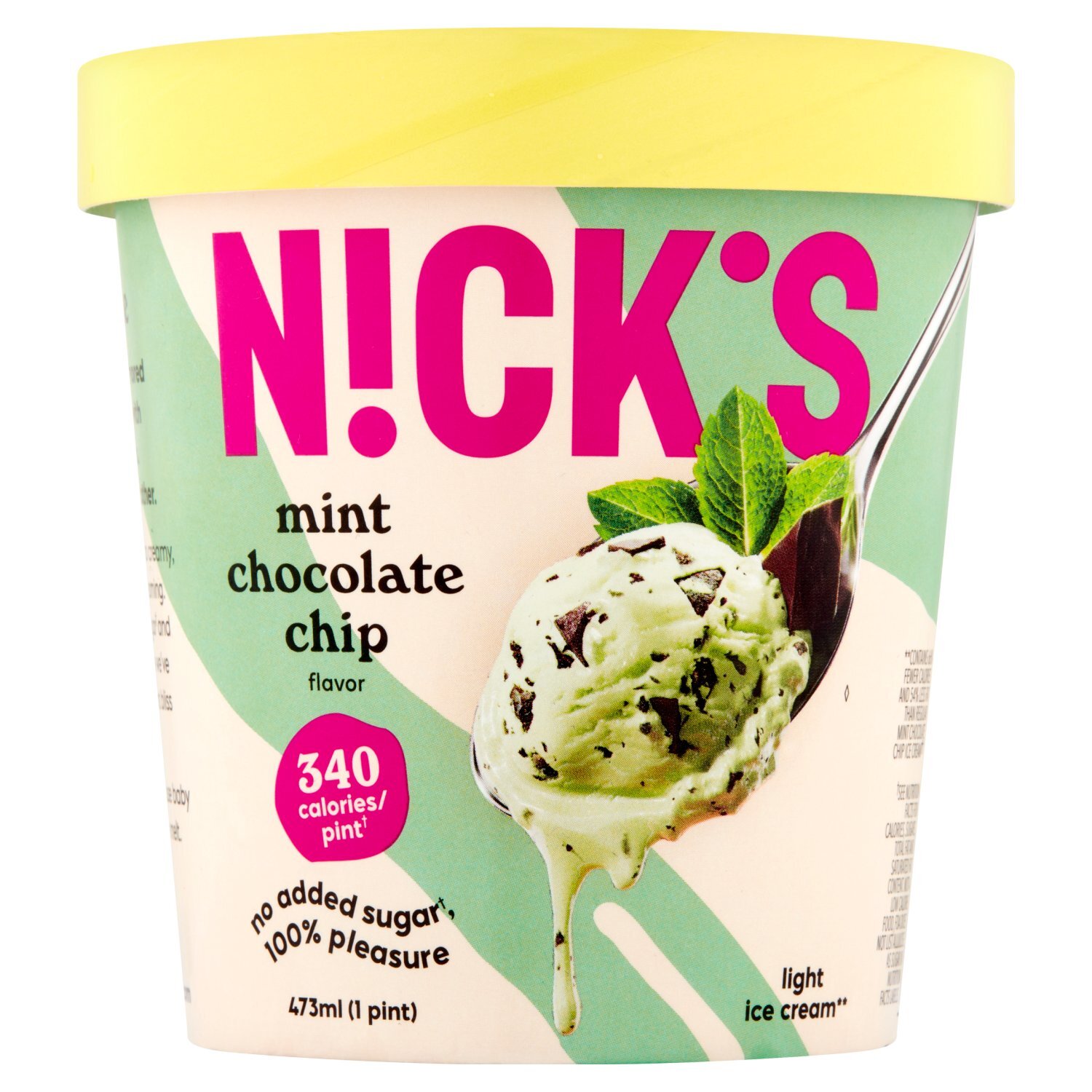Nick's Mint Chocolate Chip Flavor Light Ice Cream, 1 pint - Fairway