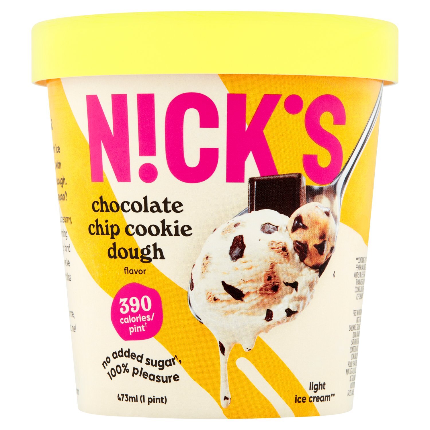 Nick's Chocolate Chip Cookie Dough Flavor Light Ice Cream, 1 pint