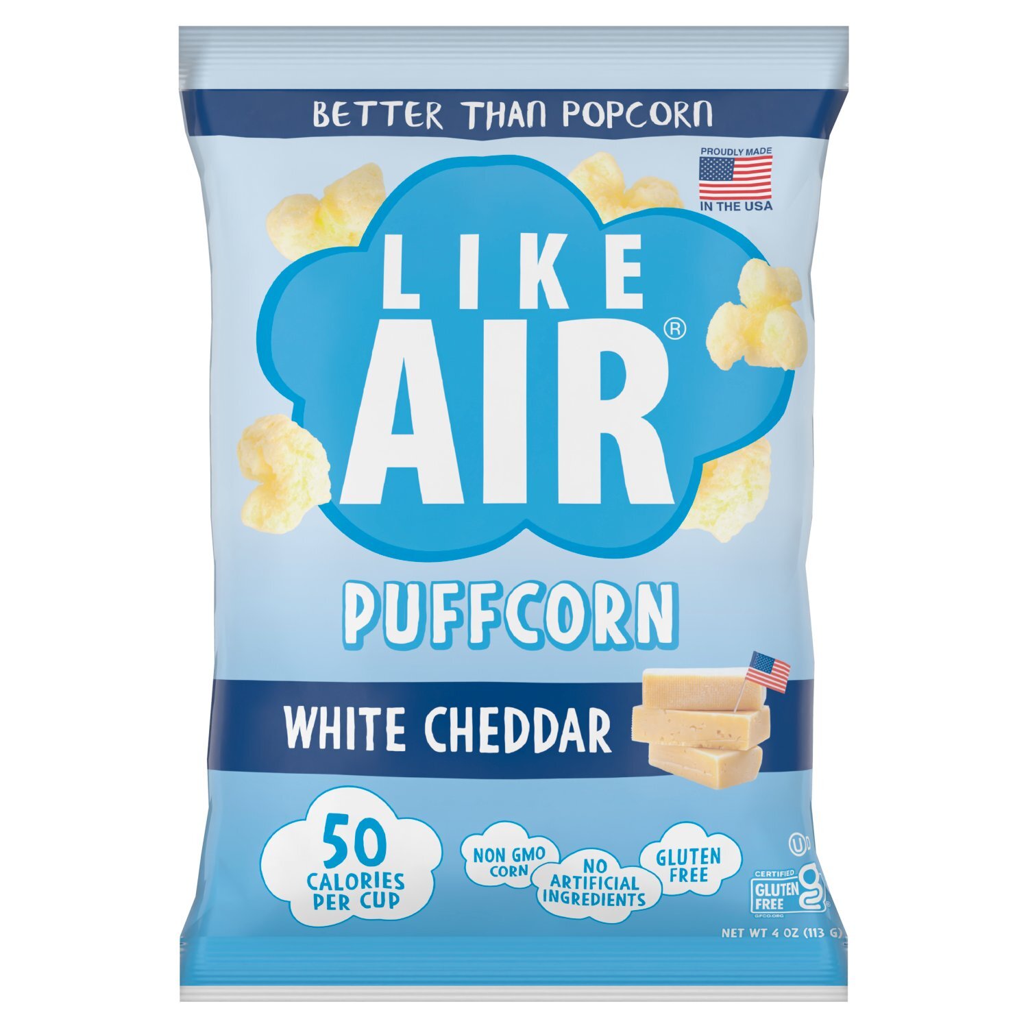 Like Air White Cheddar Puffcorn, 4 oz Image 1 of 5