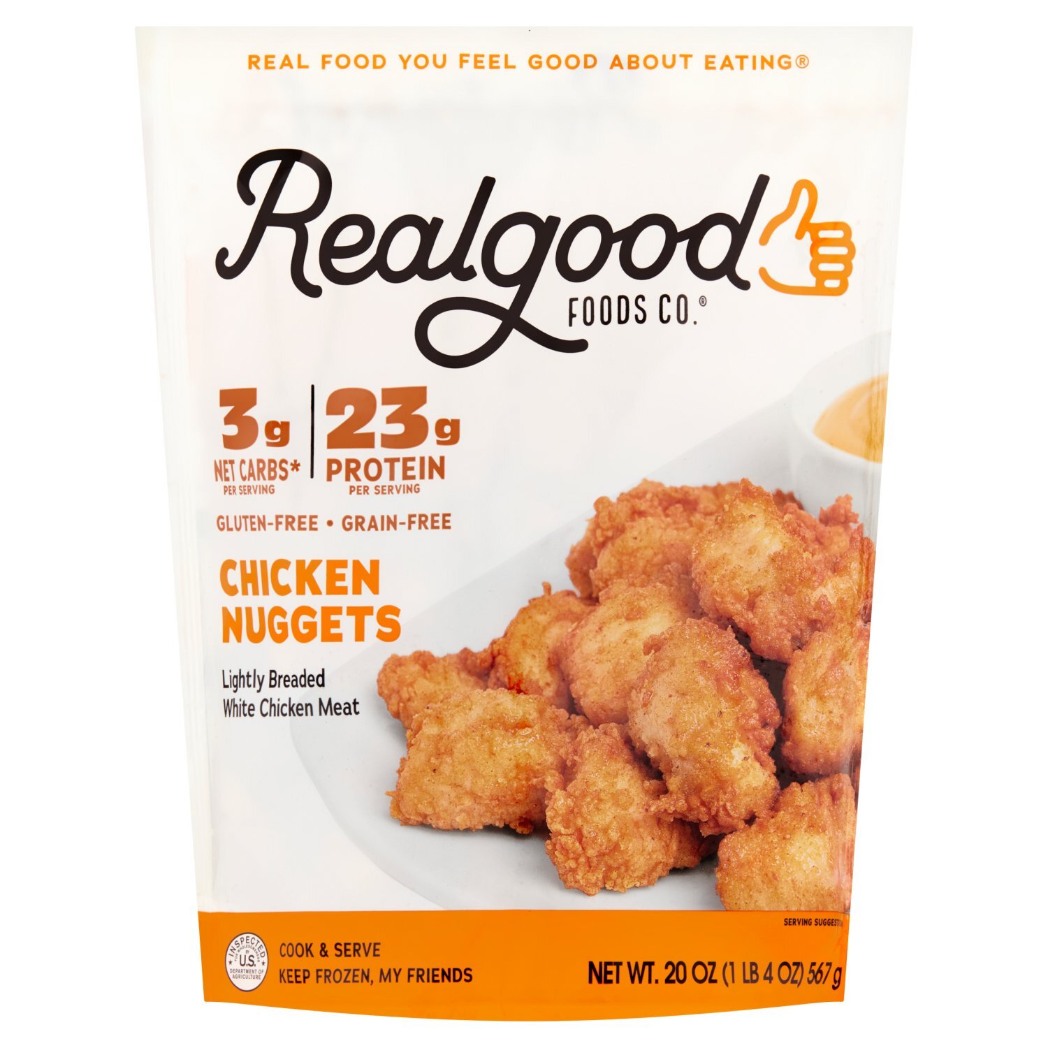 Realgood Foods Co. Chicken Nuggets, 20 oz Image 1 of 5