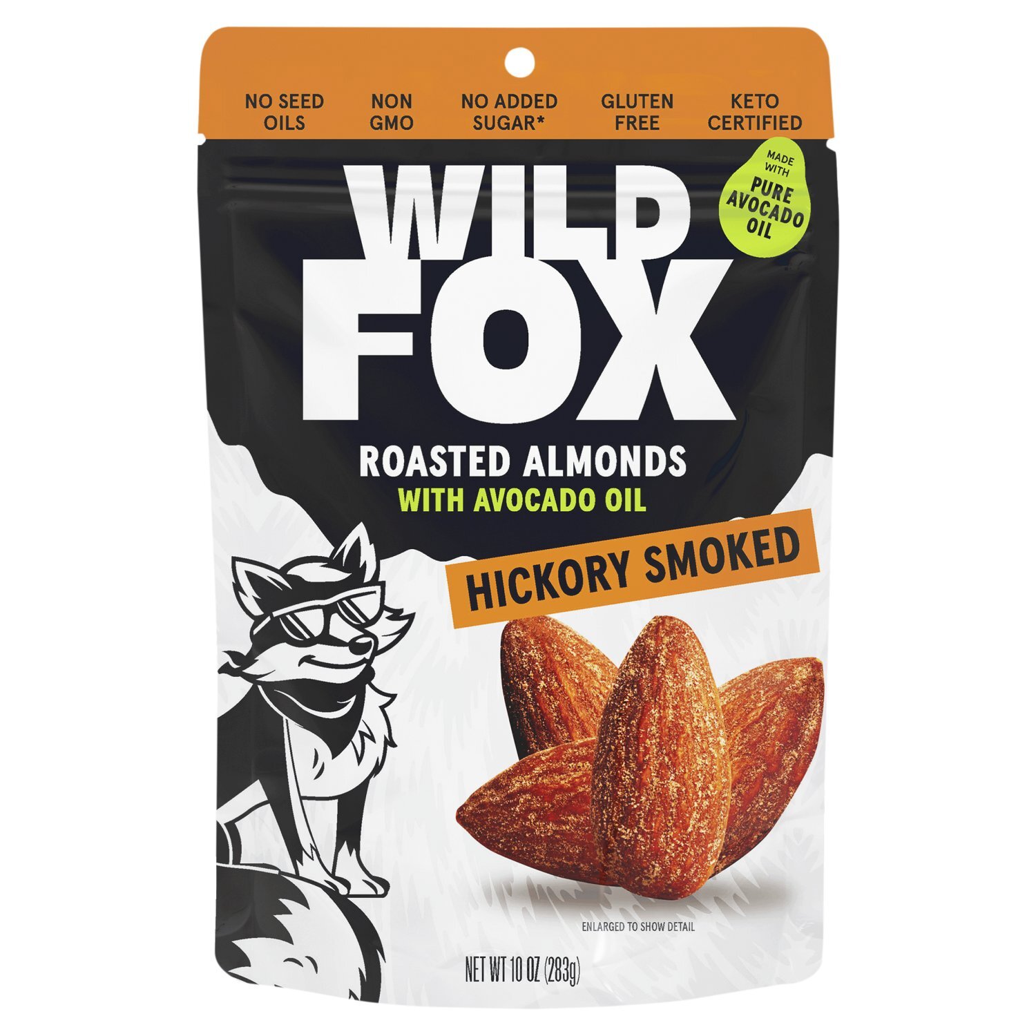 Wild Fox Hickory Smoked Roasted Almonds with Avocado Oil, 10 oz Image 1 of 4