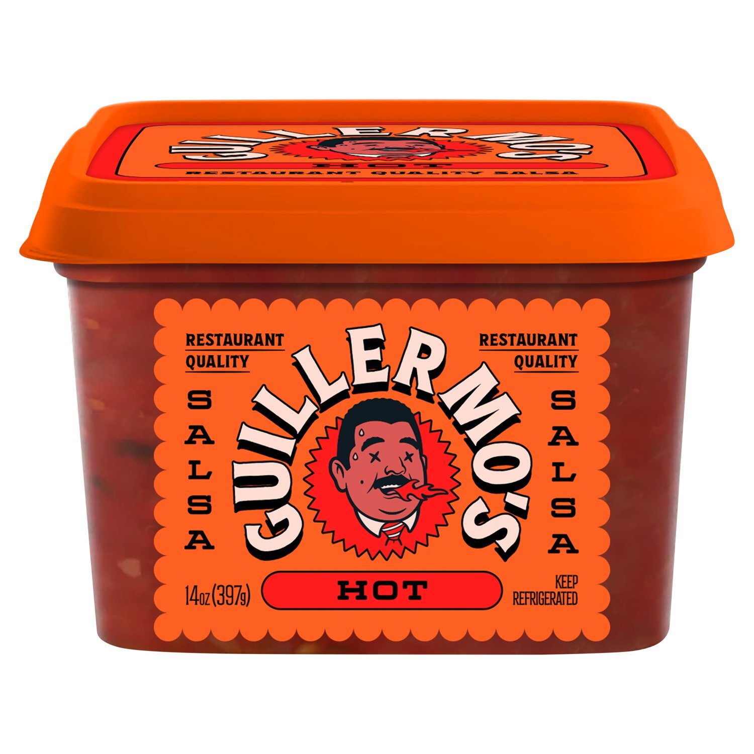 Guillermo's Hot Salsa, 14 oz
