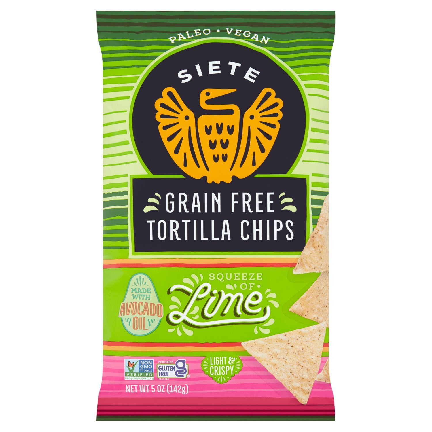 Siete Squeeze of Lime Grain Free Tortilla Chips, 5 oz - Fairway