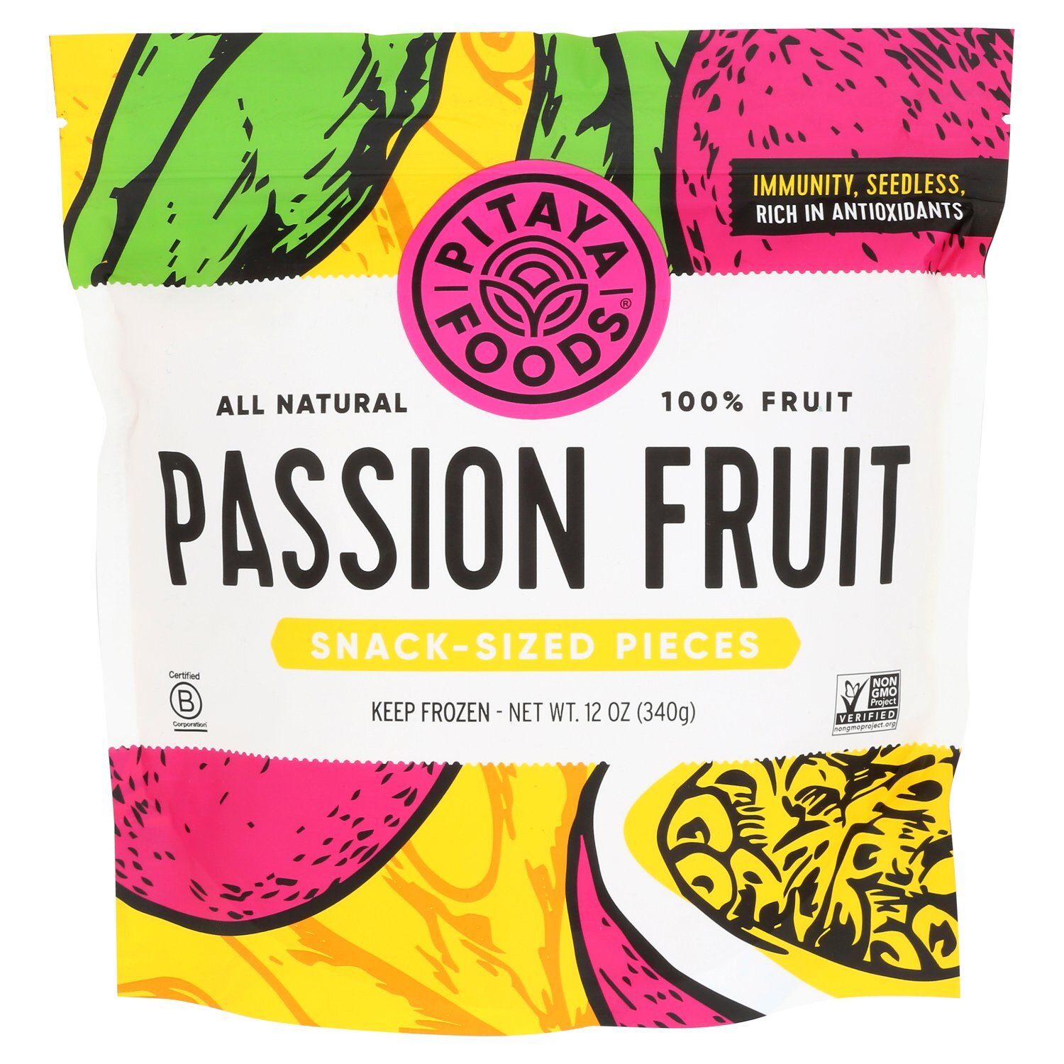 Pitaya Foods Passion Fruit Snack-Sized Pieces, 12 oz - The Fresh