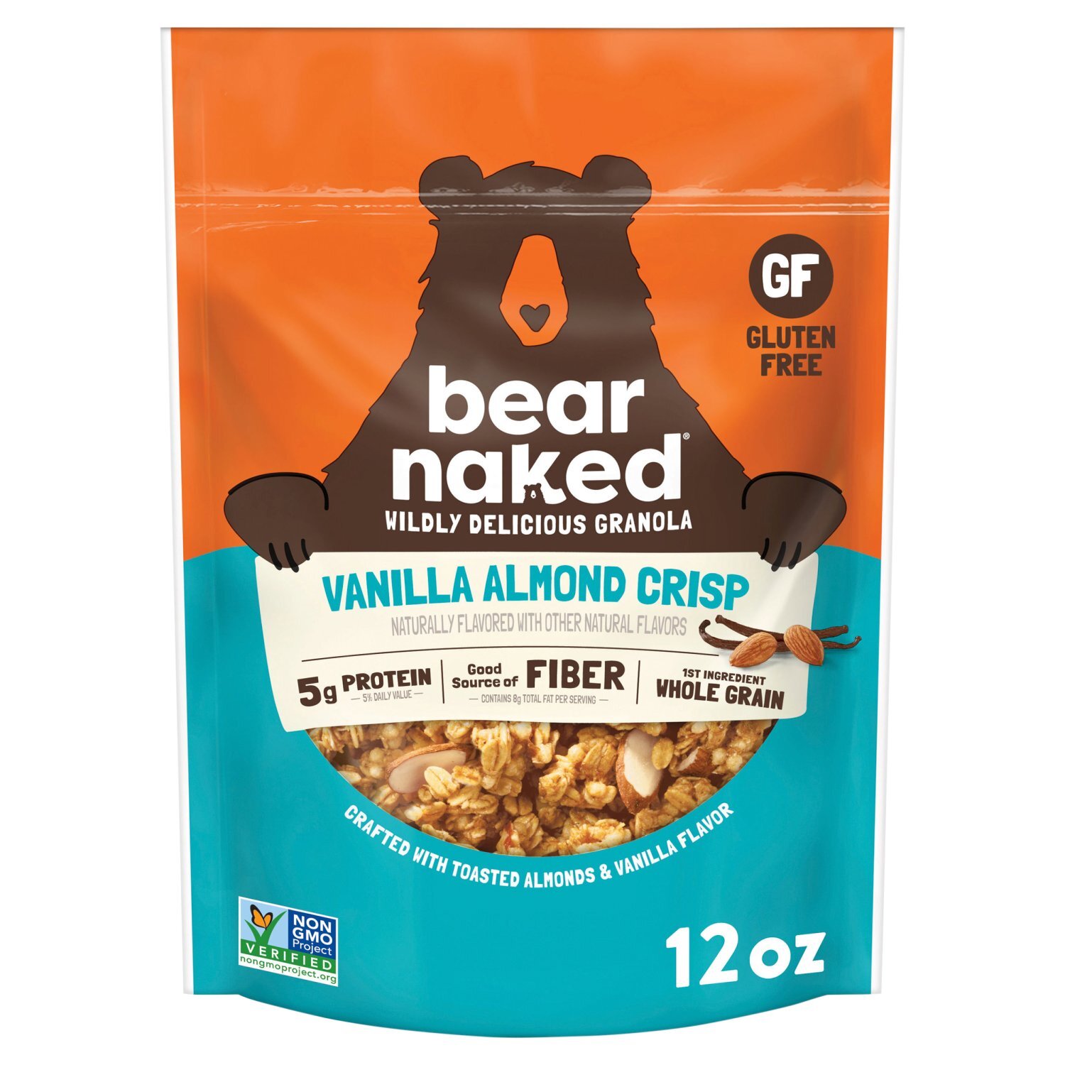Bear Naked Vanilla Almond Crisp Granola, 5g Protein, Fiber, 12  oz Bag Image 1 of 11